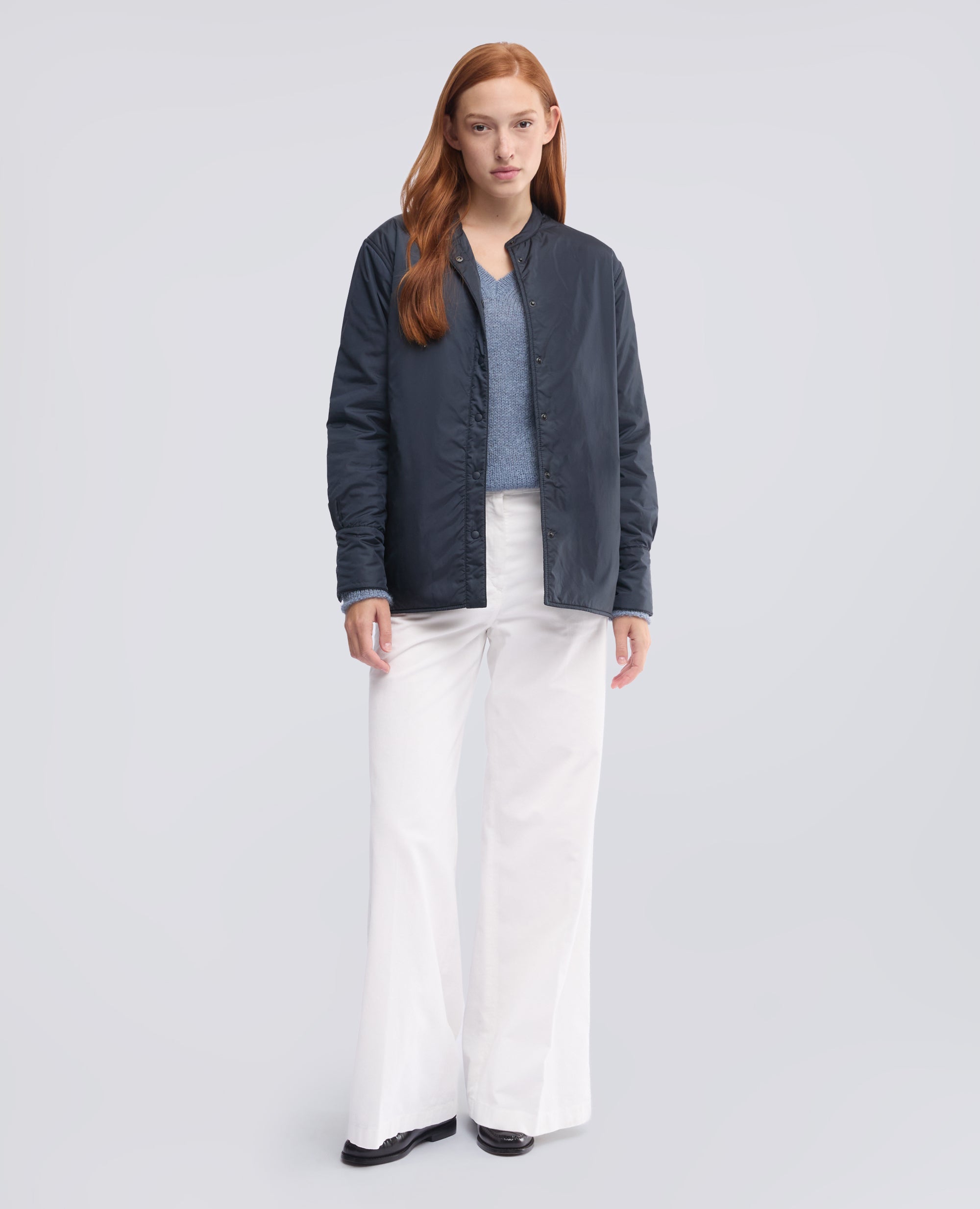 CHAQUETA CAMISERA GLUE DE NAILON CON RELLENO DE GUATA THERMORE® - AZUL - ASPESI