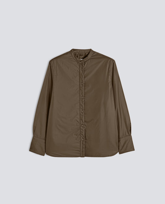 CHAQUETA CAMISERA GLUE DE NAILON CON RELLENO DE GUATA THERMORE® - VERDE - ASPESI