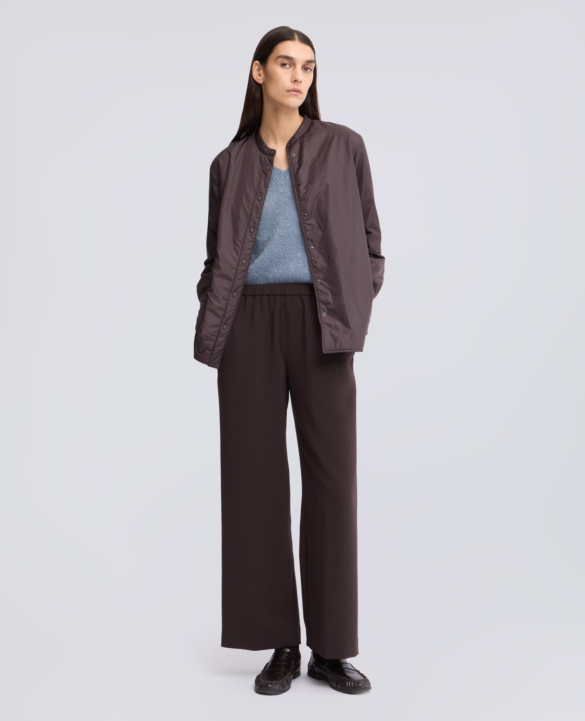 OVERSHIRT GLUE IN NYLON IMBOTTITA CON OVATTA THERMORE® - MARRONE - ASPESI