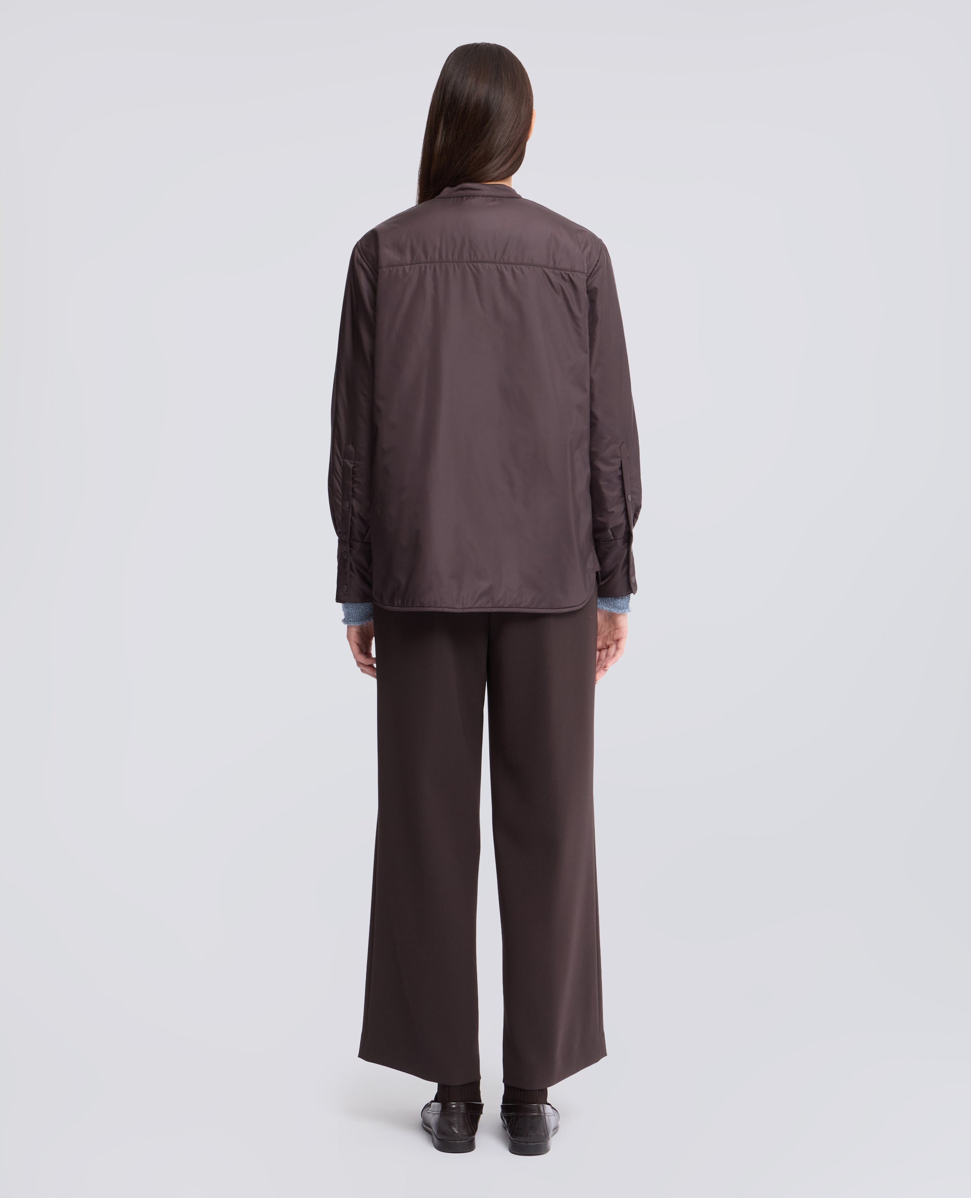 OVERSHIRT GLUE IN NYLON IMBOTTITA CON OVATTA THERMORE® - MARRONE - ASPESI