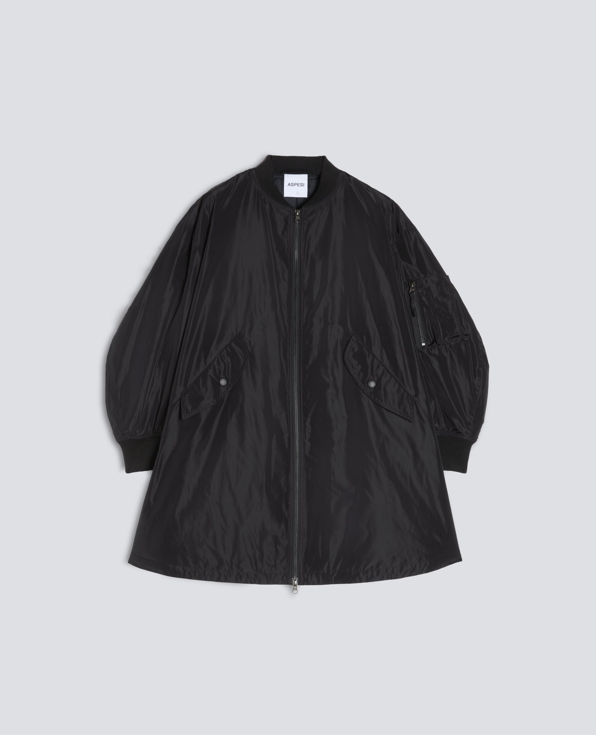 GIUBBOTTO/BOMBER IN TESSUTO TECNICO IMBOTTITO CON OVATTA THERMORE - NEGRO - ASPESI