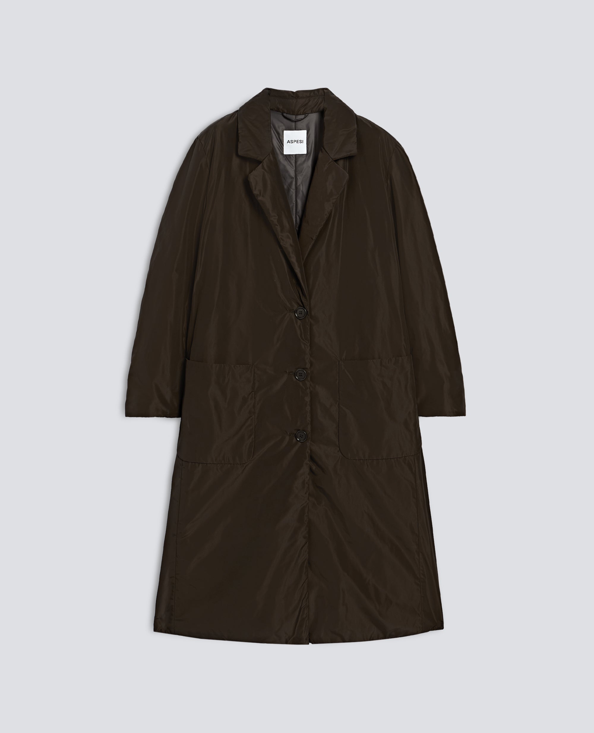 CAPPOTTO TECNICO IMBOTTITO IN OVATTA THERMORE - MARRONE - ASPESI