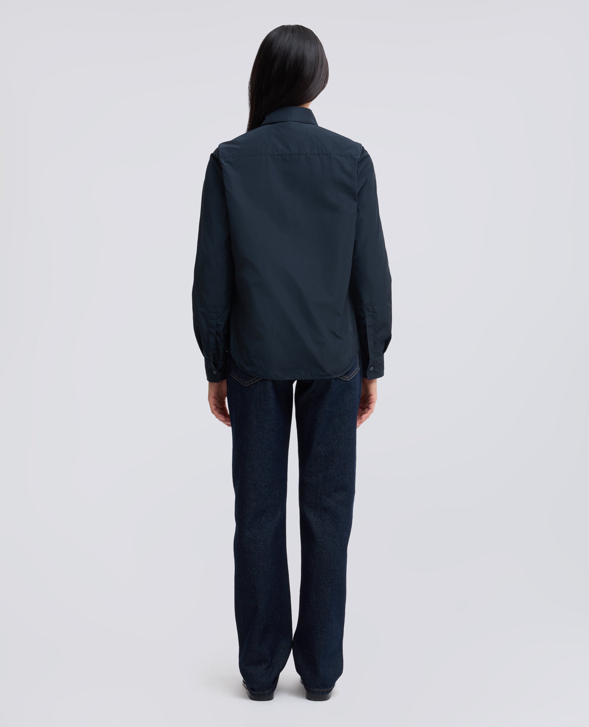 CAMICIA SFODERATA IN TESSUTO TECNICO - BLU - ASPESI