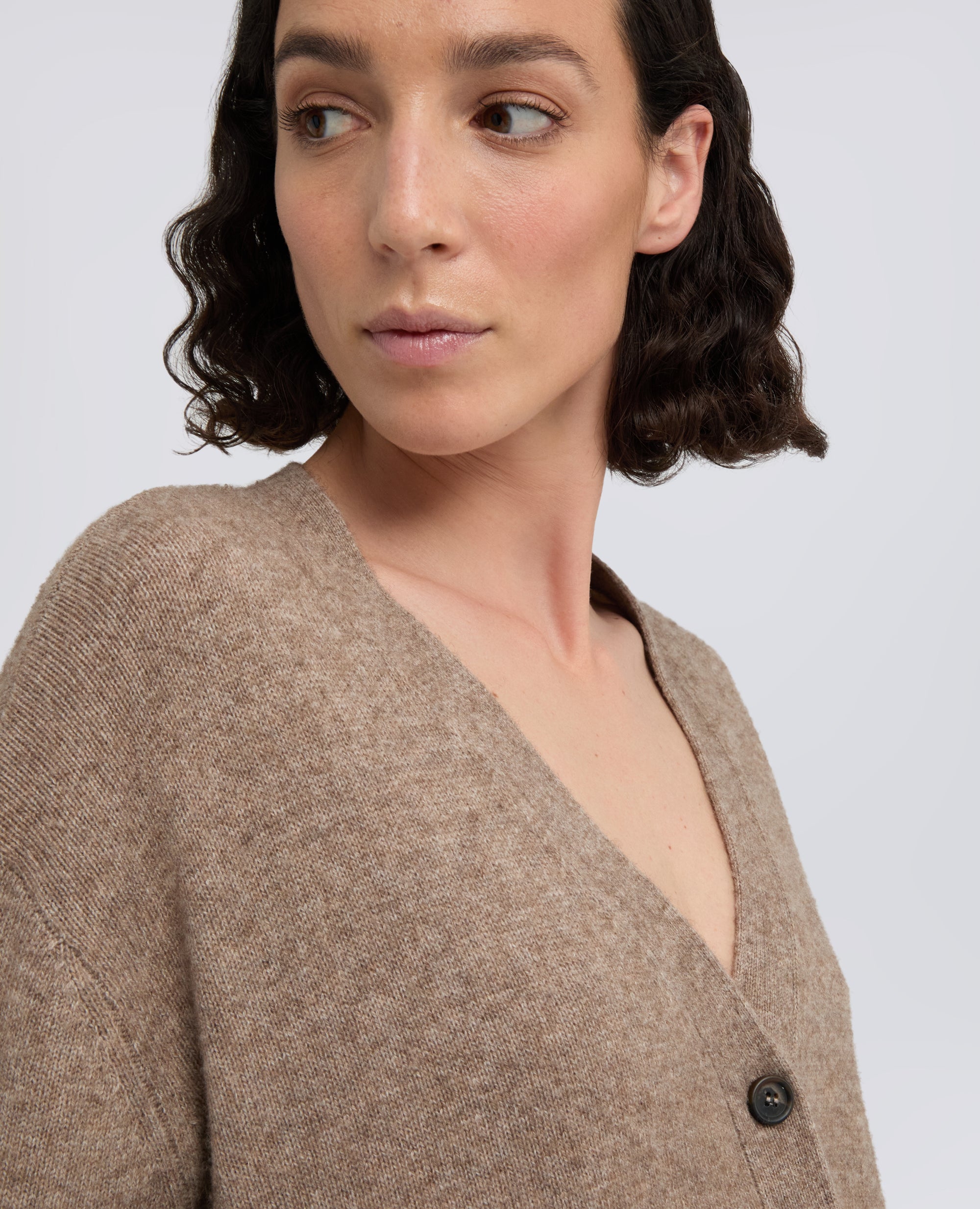 CARDIGAN IN LANA, YAK E CASHMERE - TOURTERELLE - ASPESI