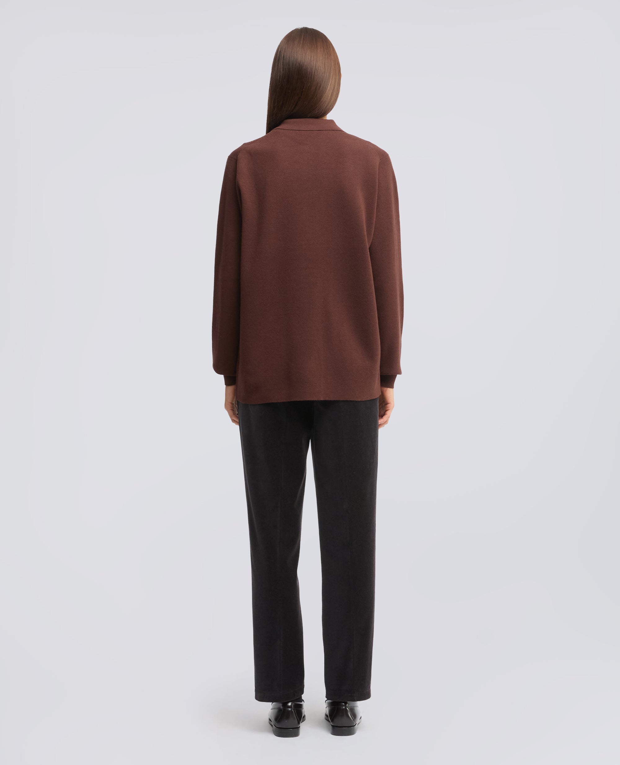 CARDIGAN CAMICIA IN LANA MERINO - BRAUN - ASPESI