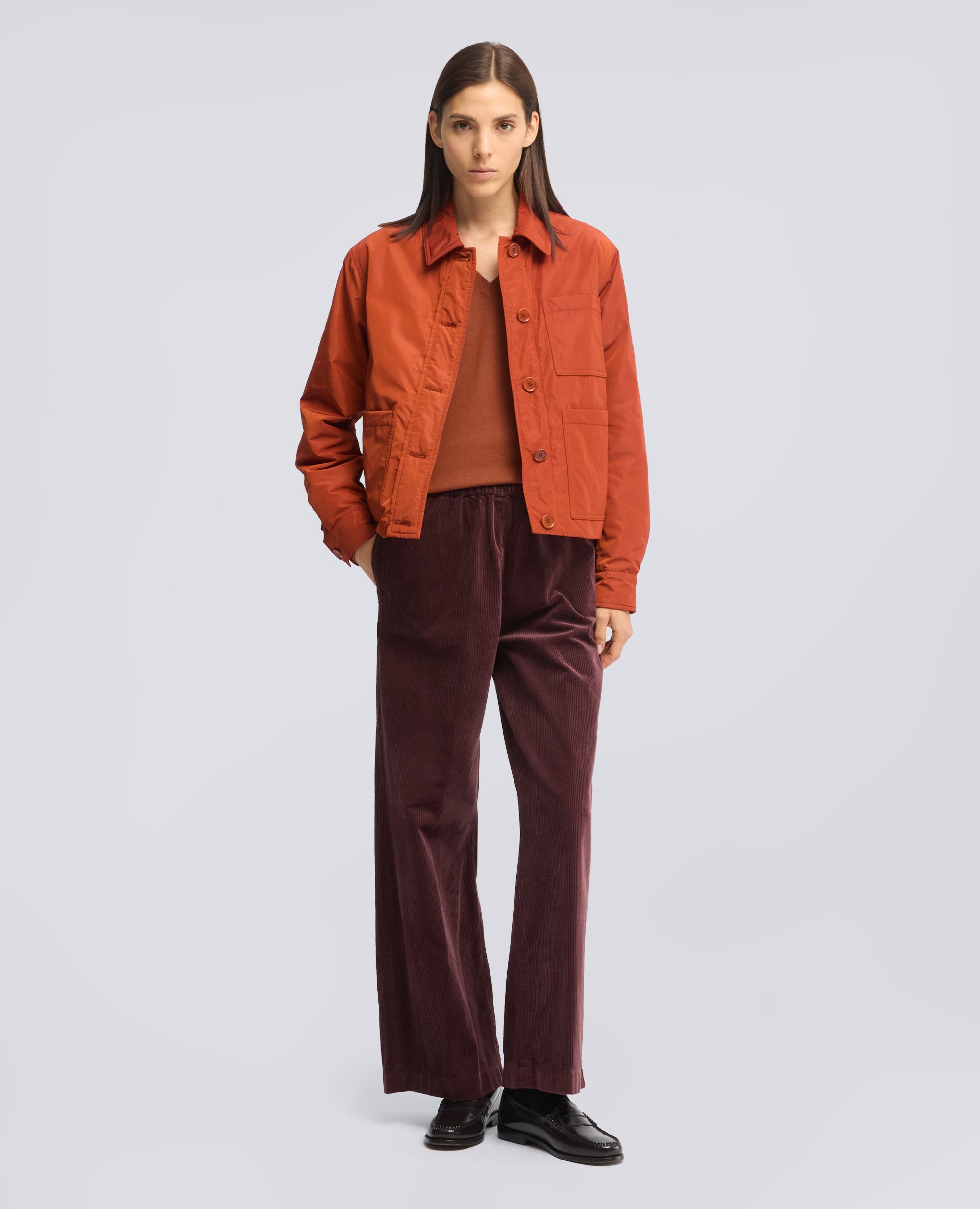 MAGLIA SCOLLO A -V- IN LANA MERINOS - ZUCCA - ASPESI