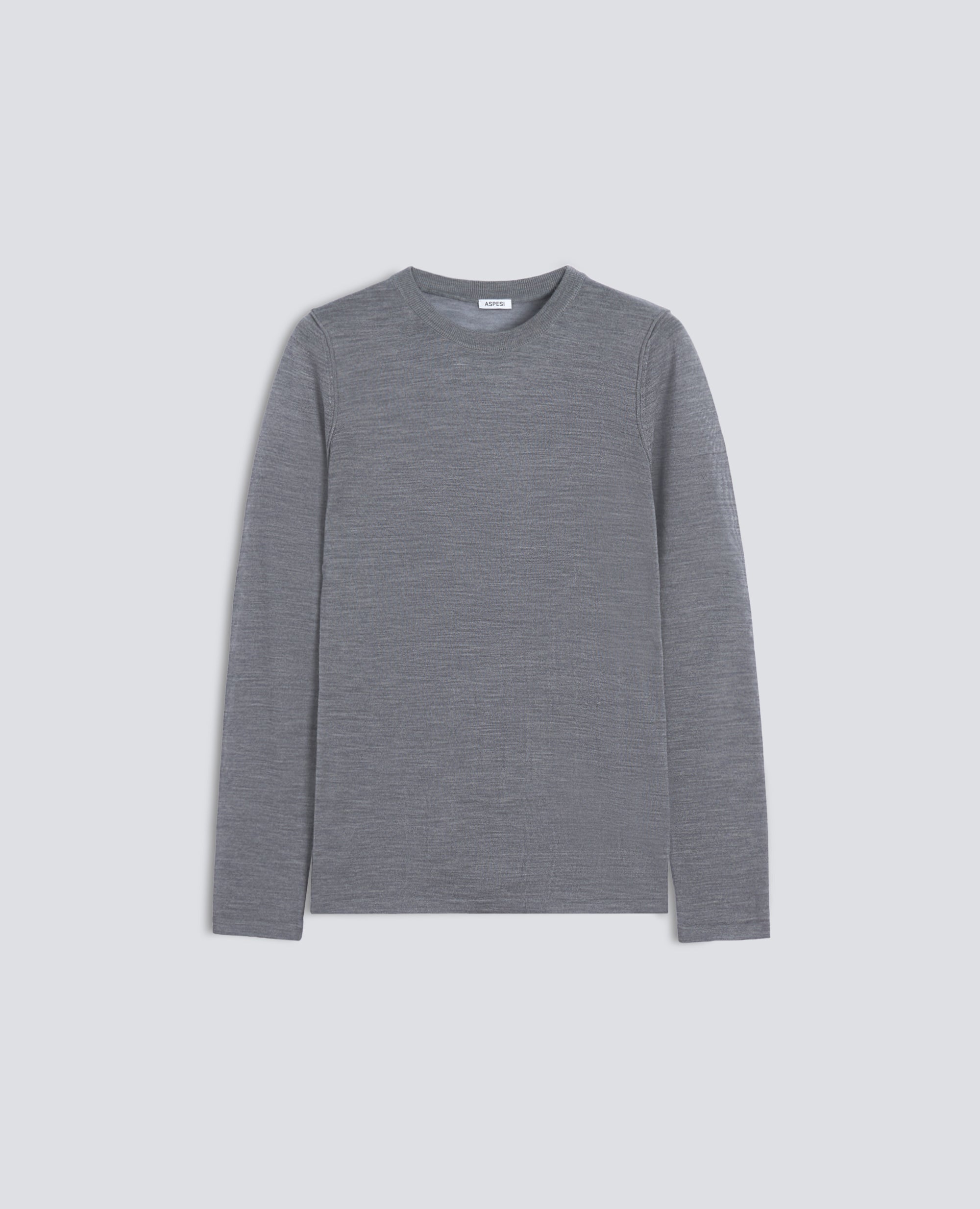 MAGLIA GIROCOLLO IN LANA MERINOS ULTRALIGHT - GREY - ASPESI