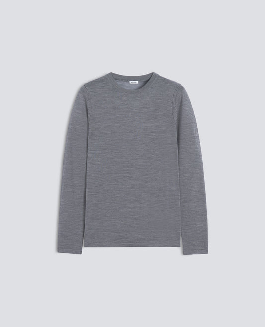 MAGLIA GIROCOLLO IN LANA MERINOS ULTRALIGHT - GREY