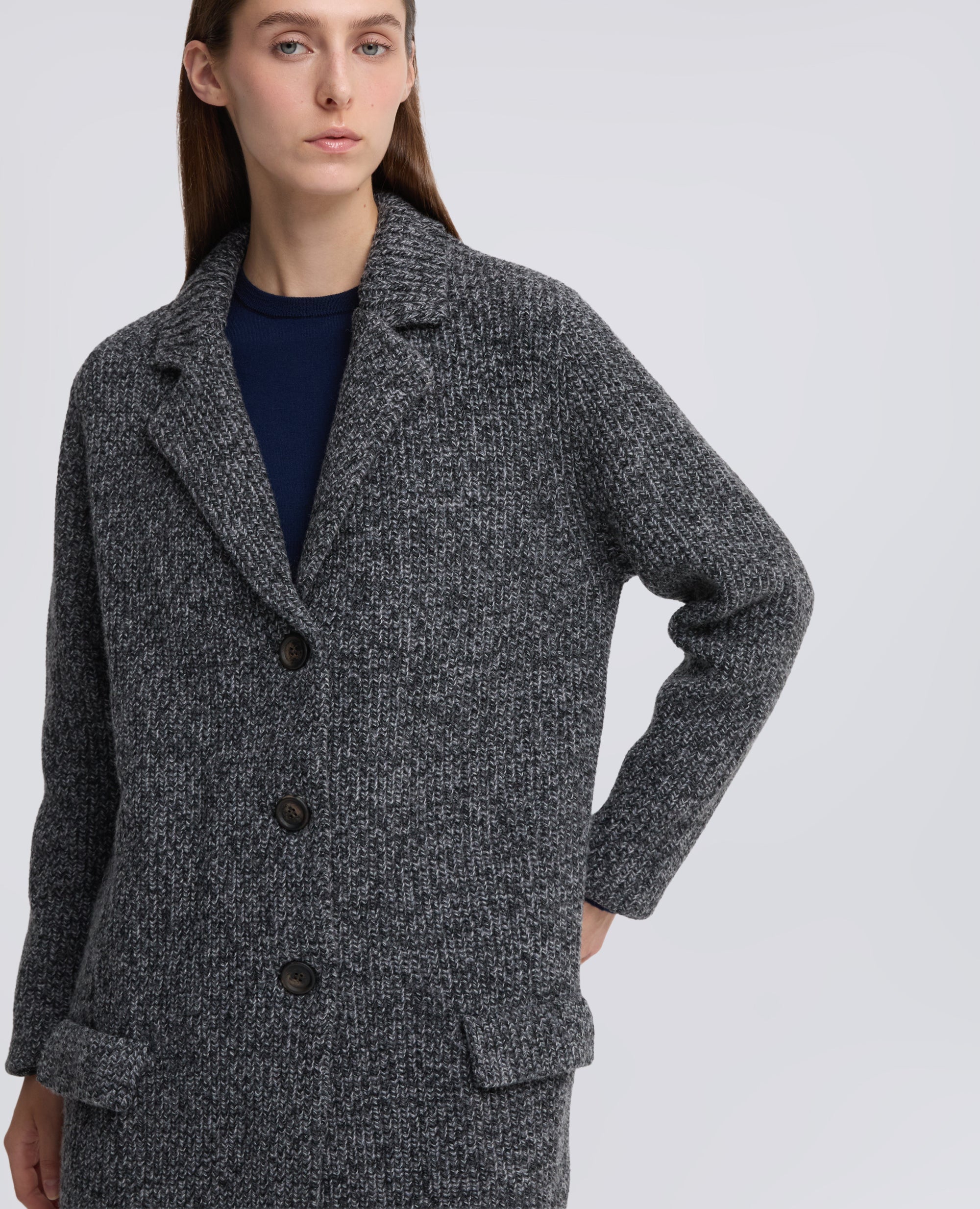 CAPPOTTO IN LANA - GRIGIO - ASPESI