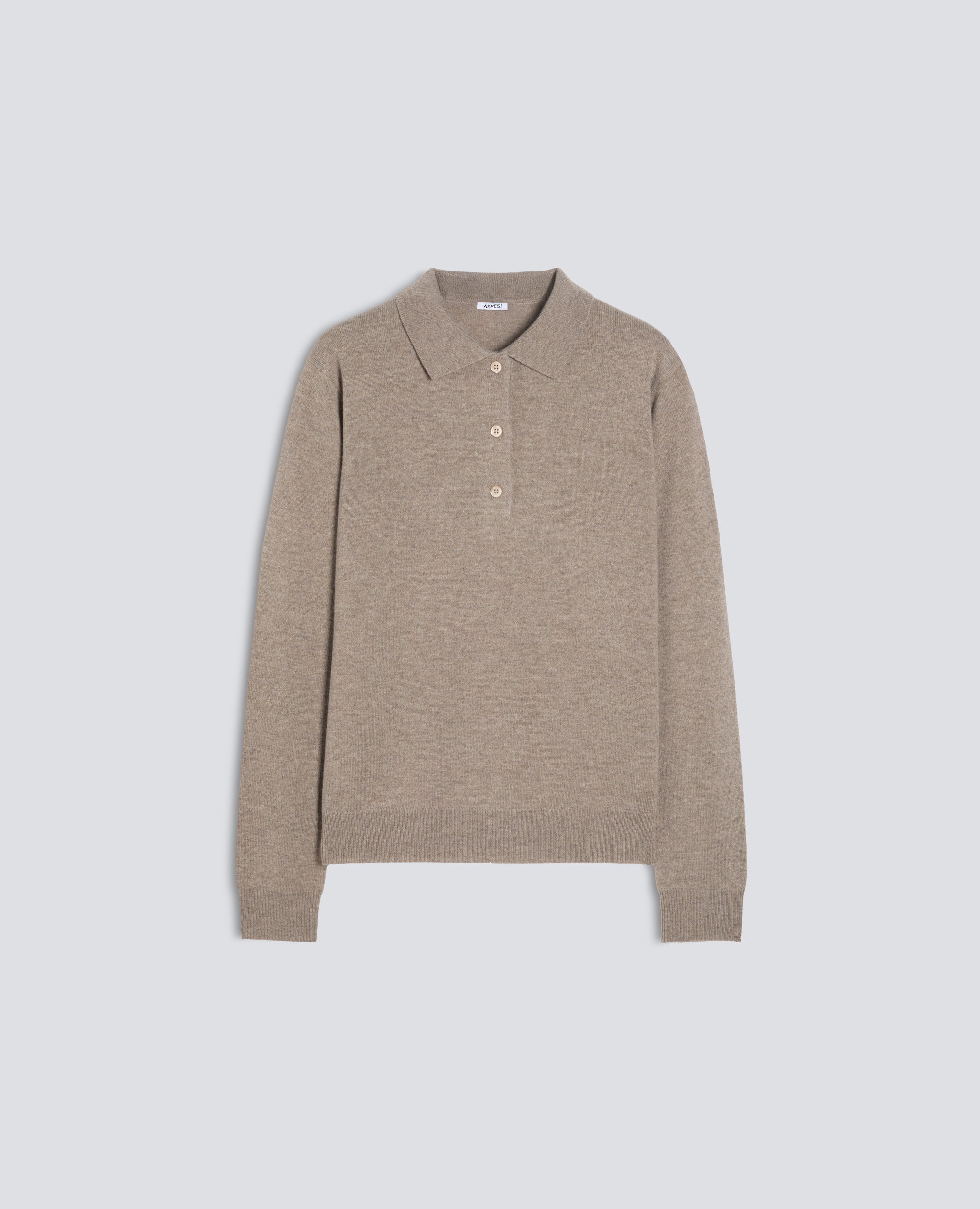POLO IN LANA E CASHMERE - TAUBENGRAU - ASPESI