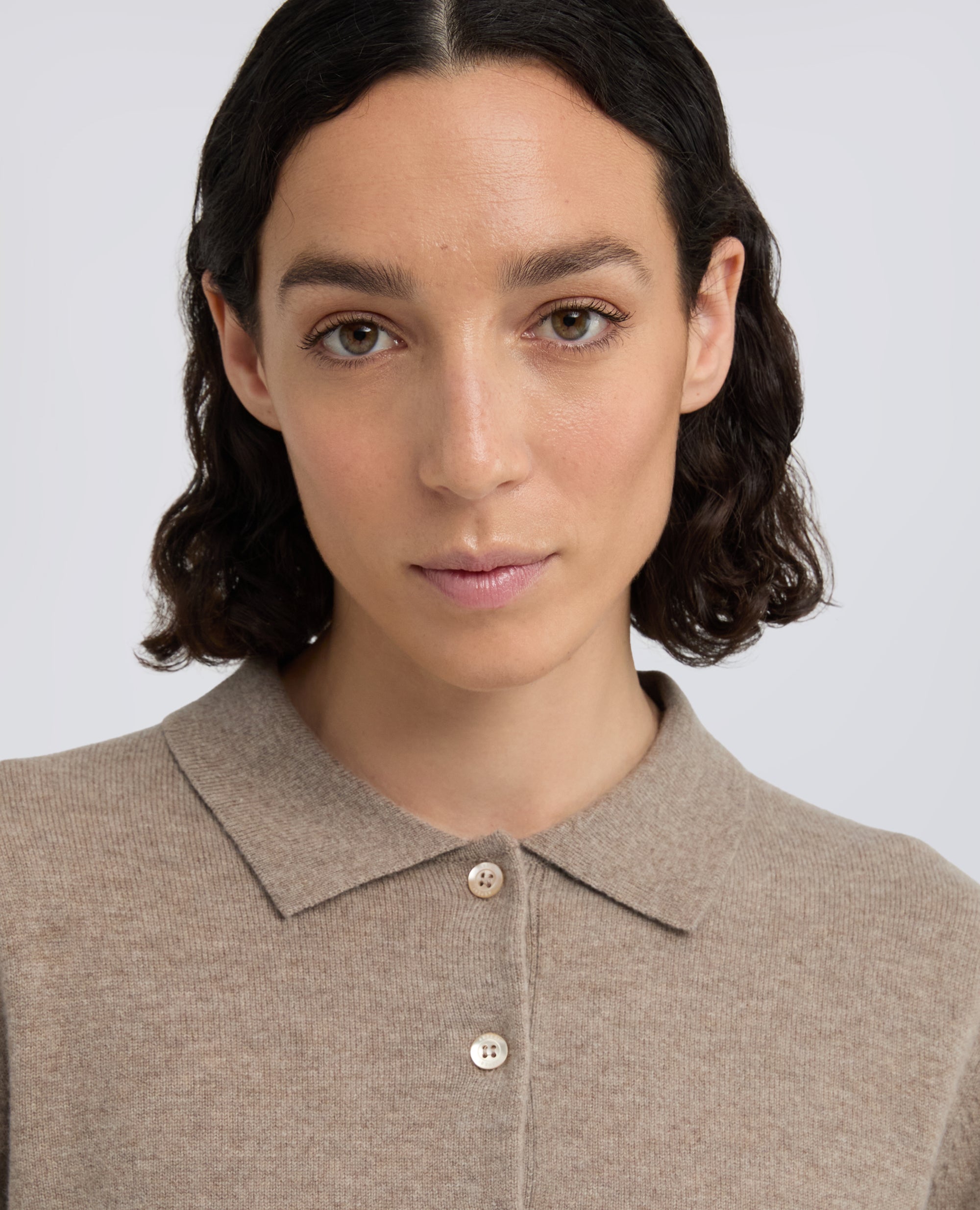 POLO IN LANA E CASHMERE - TAUBENGRAU - ASPESI