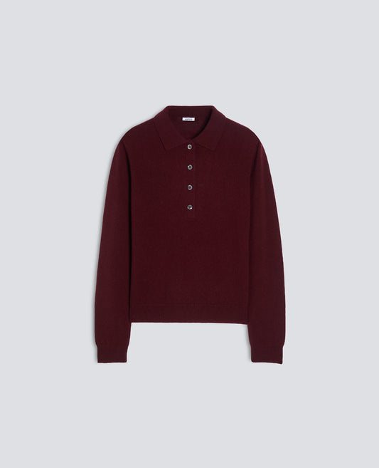 POLO A MANICHE LUNGHE IN PURO CASHMERE - BARBERA