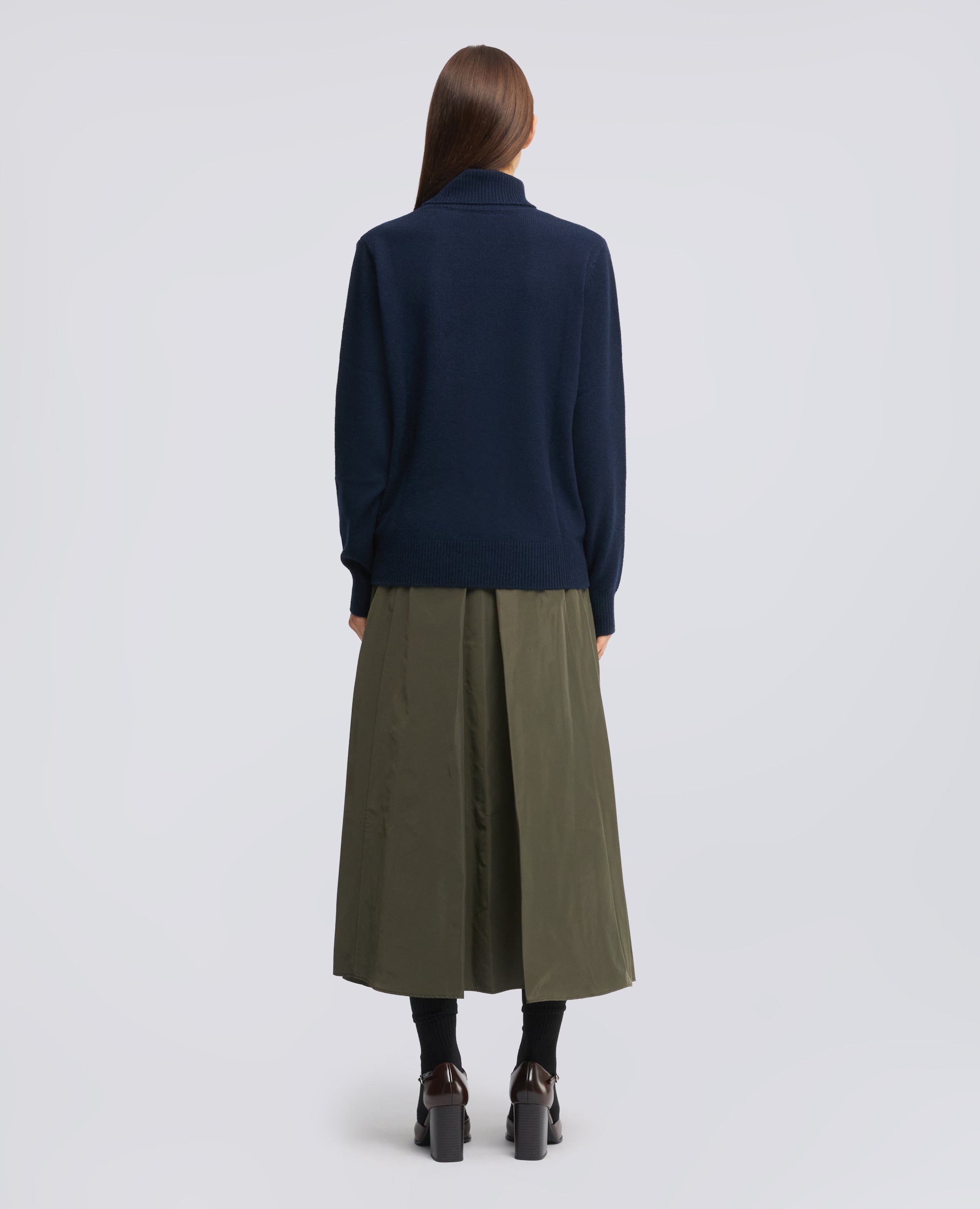 MAGLIA DOLCEVITA IN LANA, YAK E CASHMERE - NAVY - ASPESI