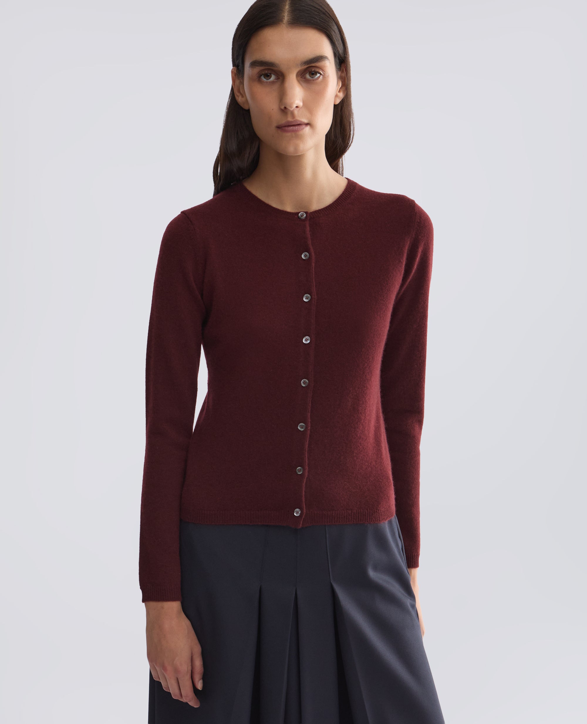 CARDIGAN IN PURO CASHMERE - ROSSO - ASPESI