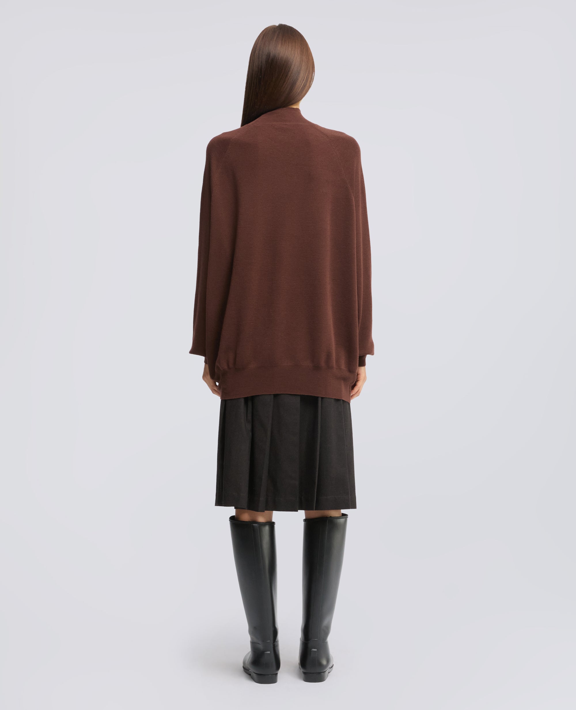 MAGLIA RAGLAN DOLCEVITA IN LANA MERINO - BRAUN - ASPESI
