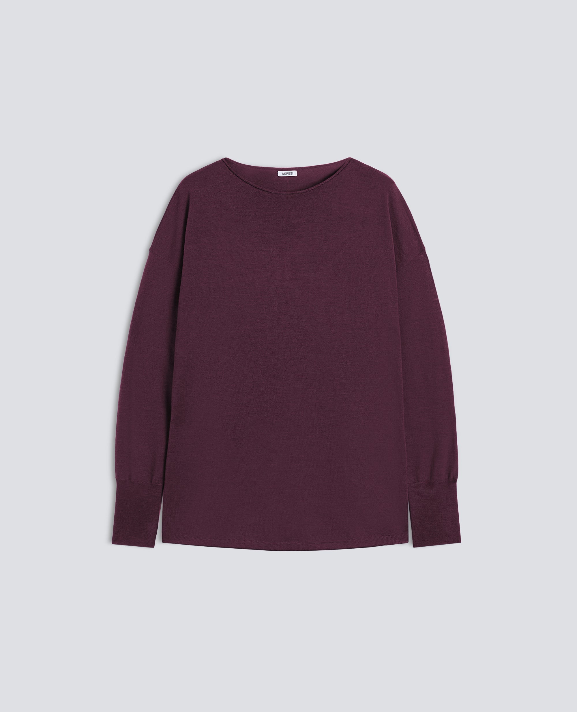 MAGLIA SCOLLO A BARCHETTA IN LANA MERINOS - BARBERA - ASPESI