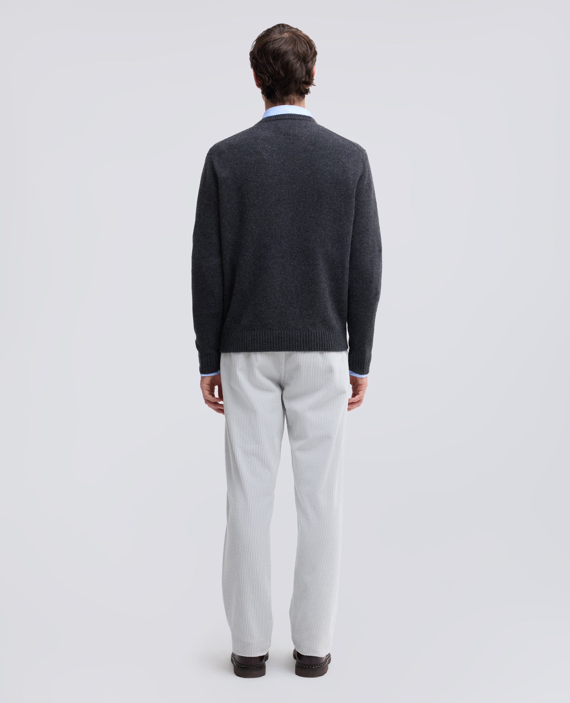 CASHMERE CREW-NECK KNIT - GRIGIO - ASPESI