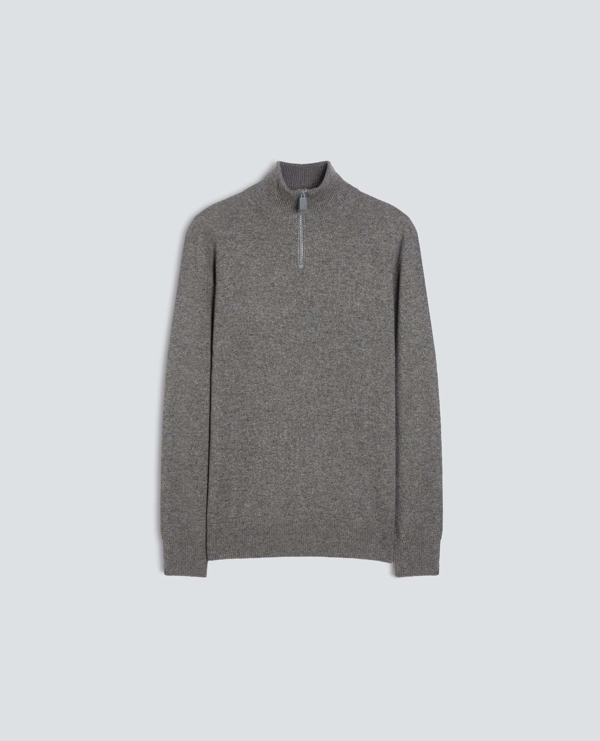 MAGLIA CON COLLO ALTO IN MISTO LANA, YAK E CASHMERE - GRIGIO - ASPESI