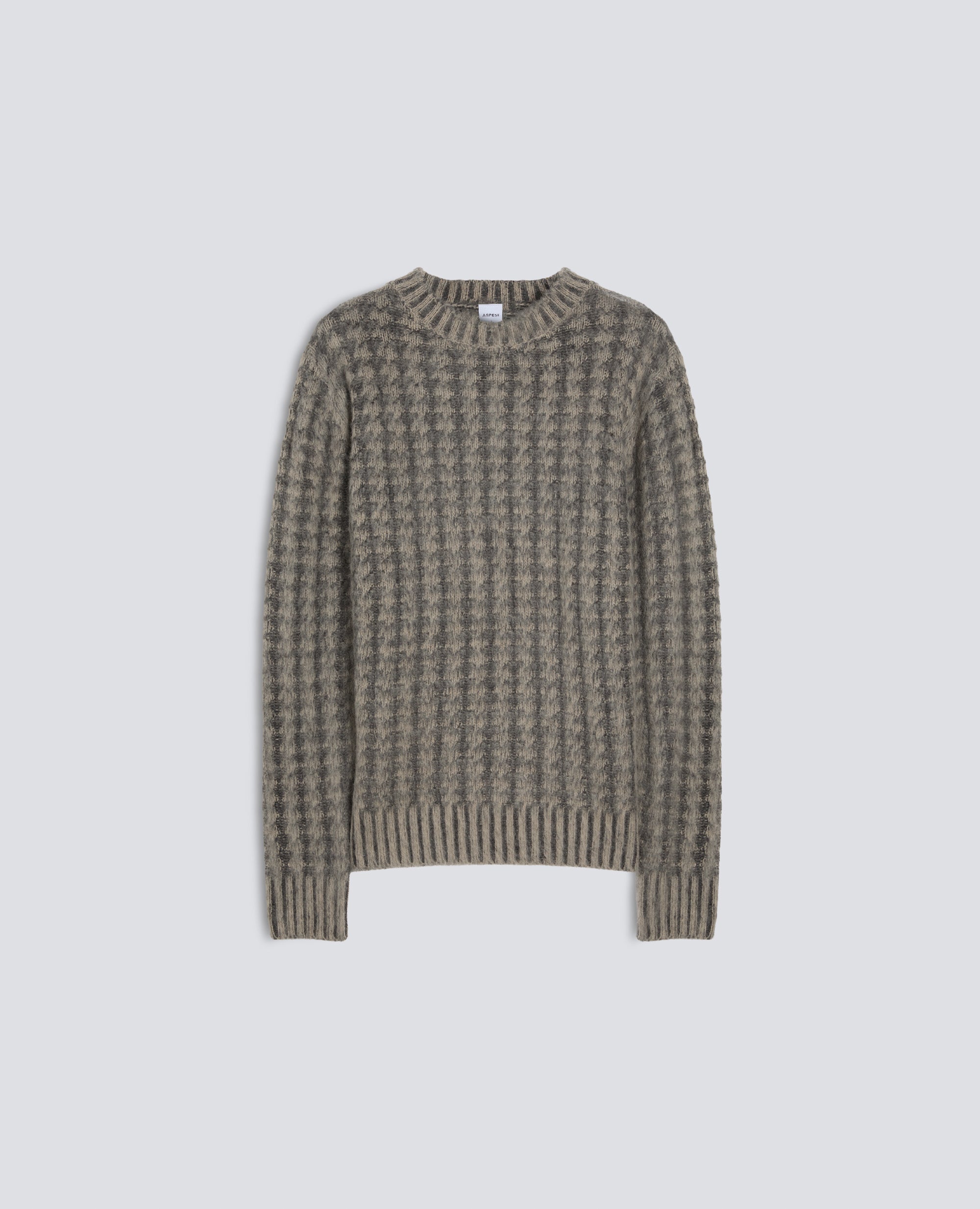 MAGLIA GIROCOLLO IN LANA SHETLAND - GRIS - ASPESI