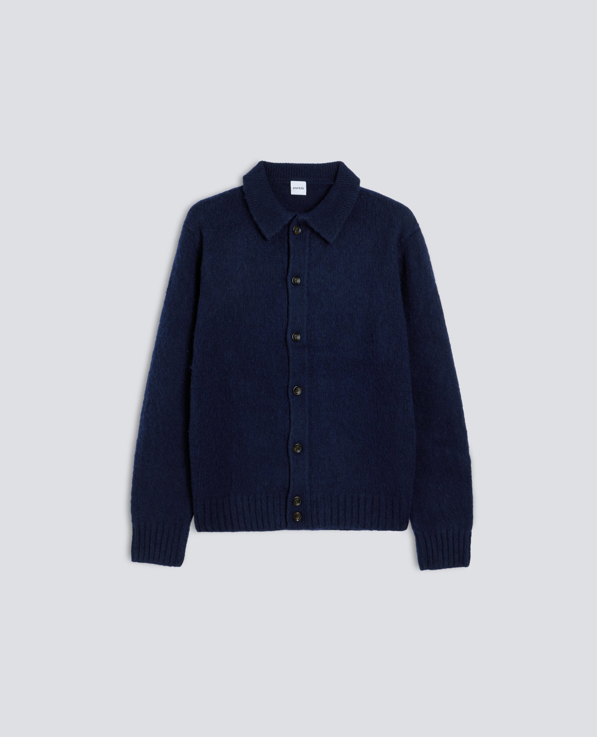 CARDIGAN CAMICIA IN LANA SHETLAND - NAVY - ASPESI