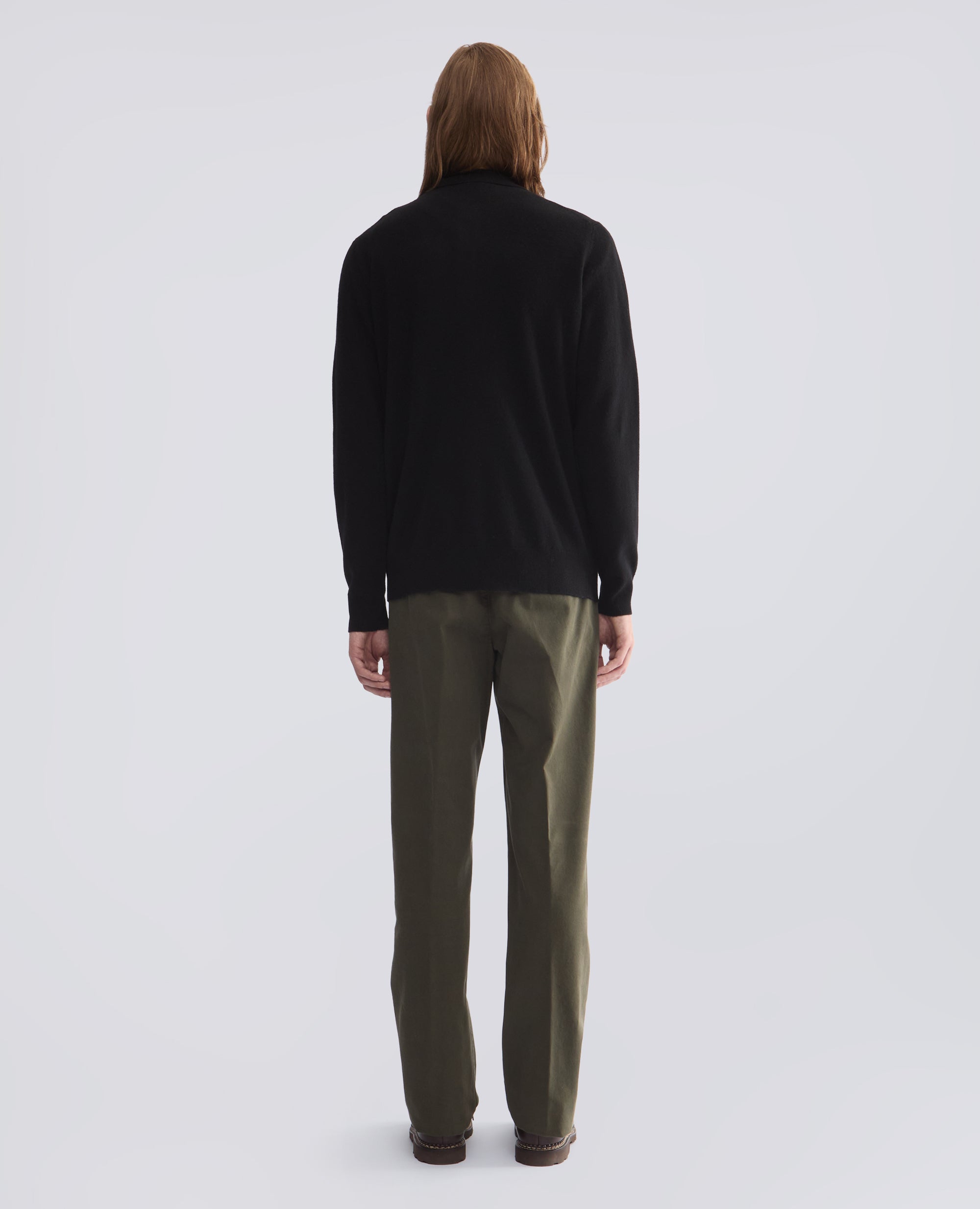 POLO IN LANA E CASHMERE - NERO - ASPESI