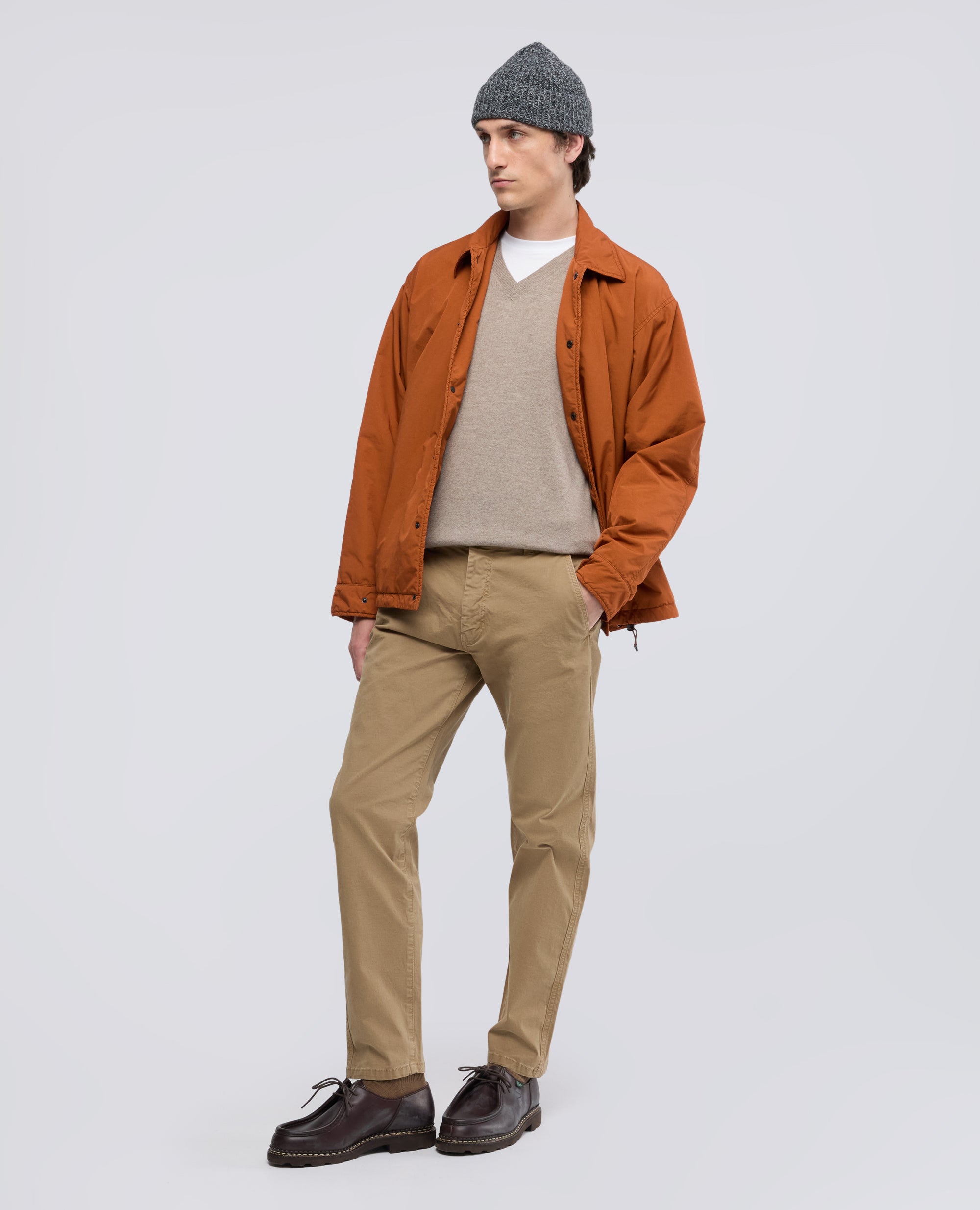 MAGLIA SCOLLO A -V- IN LANA E CHASHMERE - TOURTERELLE - ASPESI