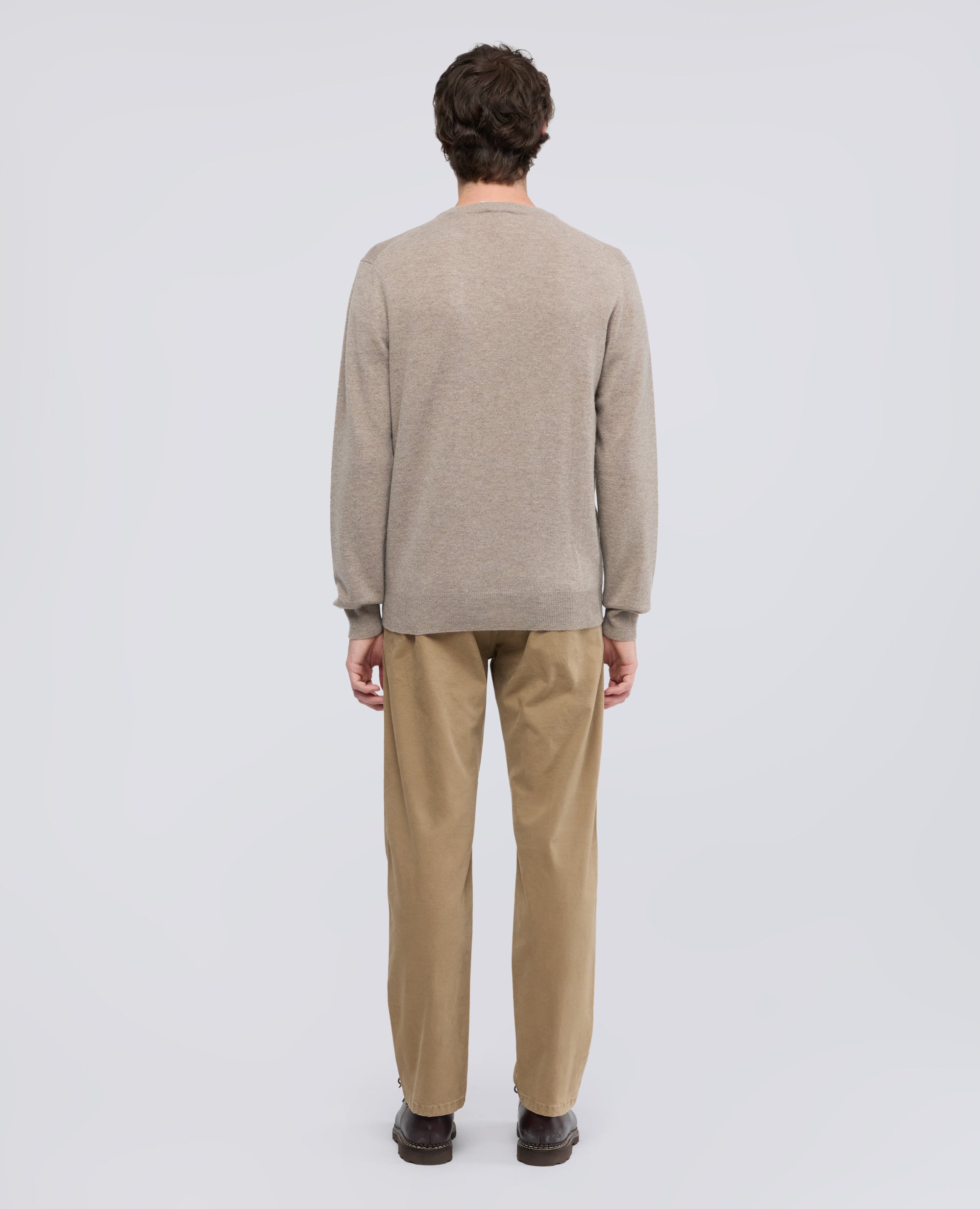 MAGLIA SCOLLO A -V- IN LANA E CHASHMERE - TOURTERELLE - ASPESI
