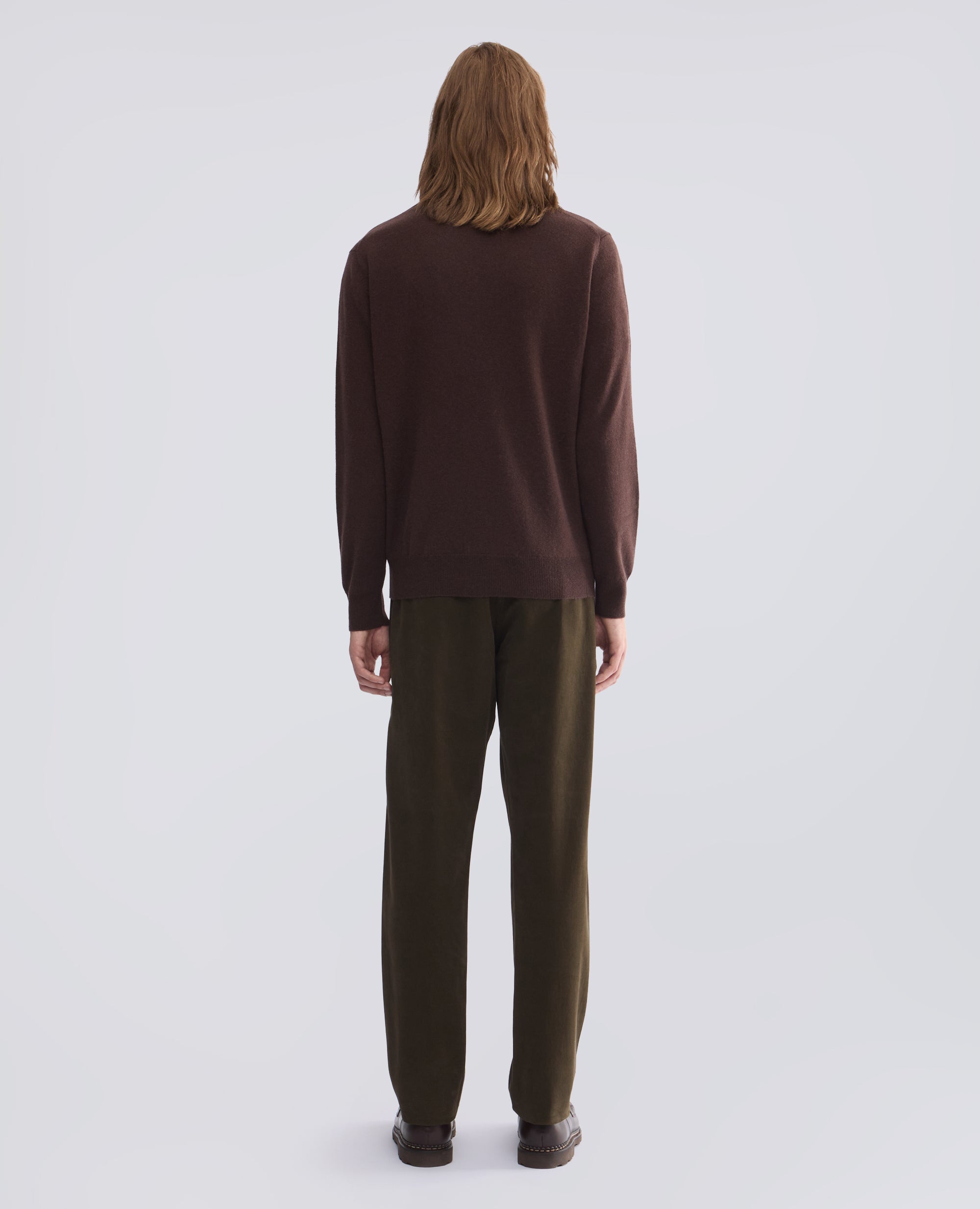 CARDIGAN IN LANA E CASHMERE - MARRONE - ASPESI