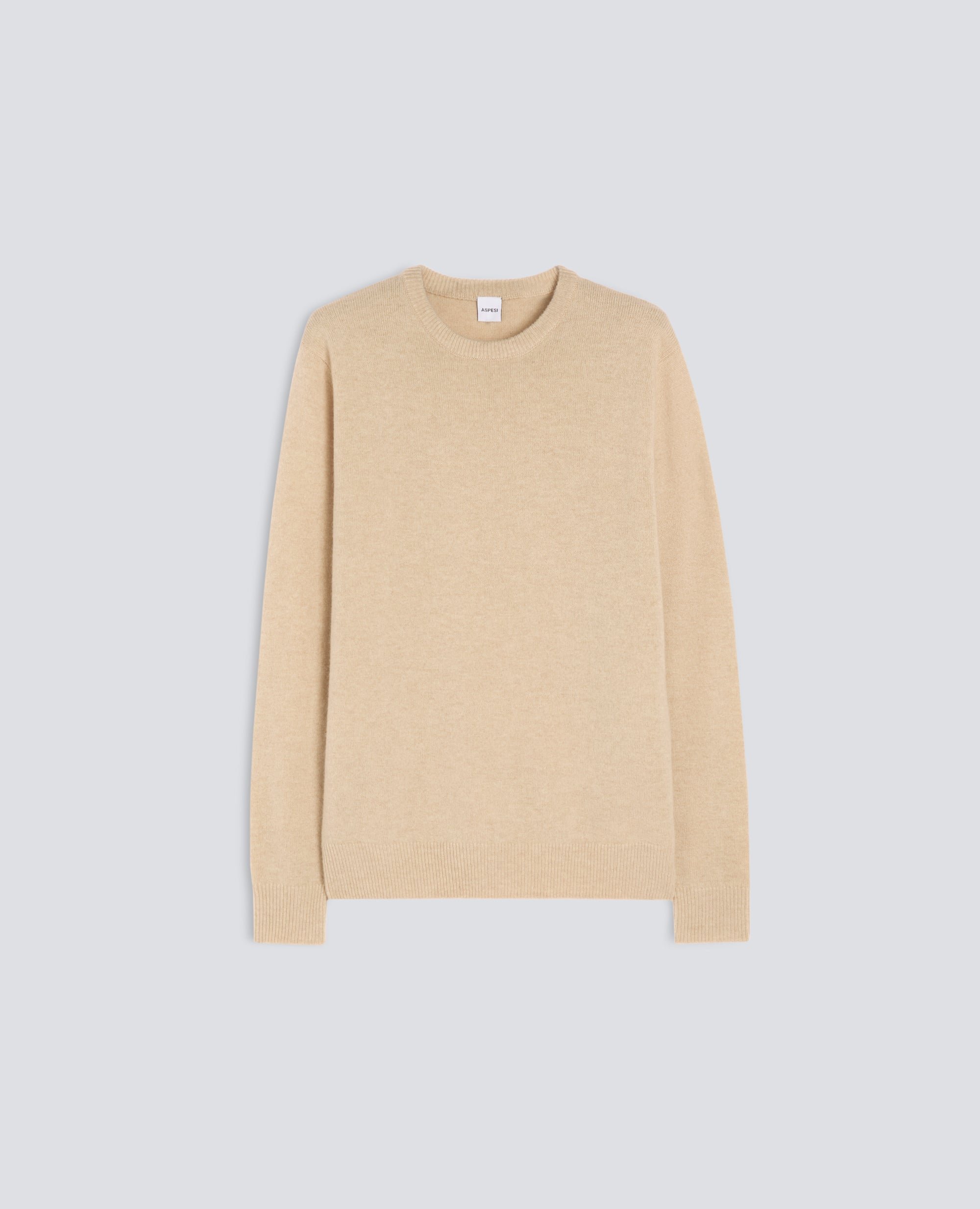 PULL RAS DU COU EN MELANGE LAINE, YAK ET CACHEMIRE - NATUREL - ASPESI