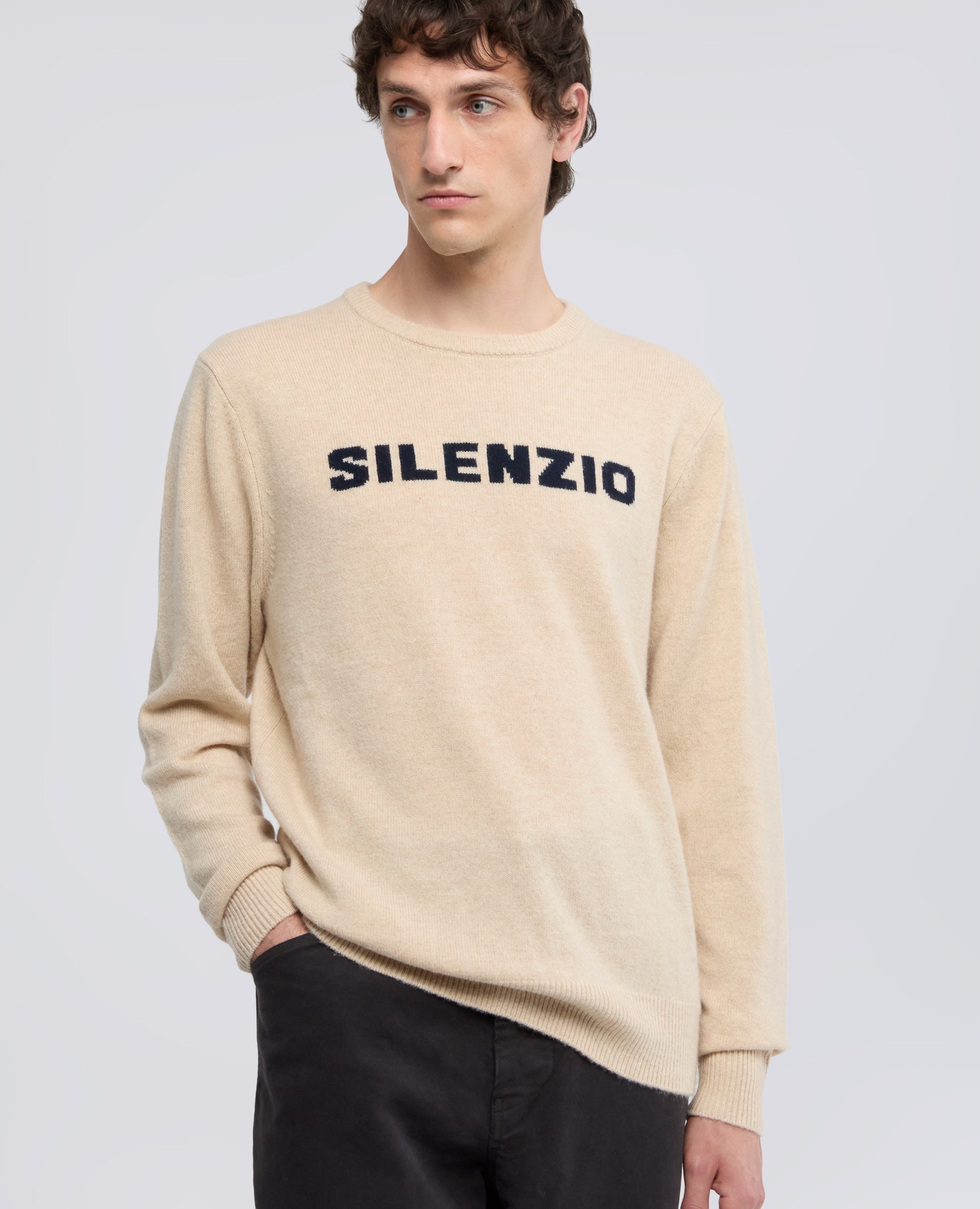 MAGLIA GIROCOLLO IN MISTO LANA, YAK E CASHMERE - NATURALE - ASPESI