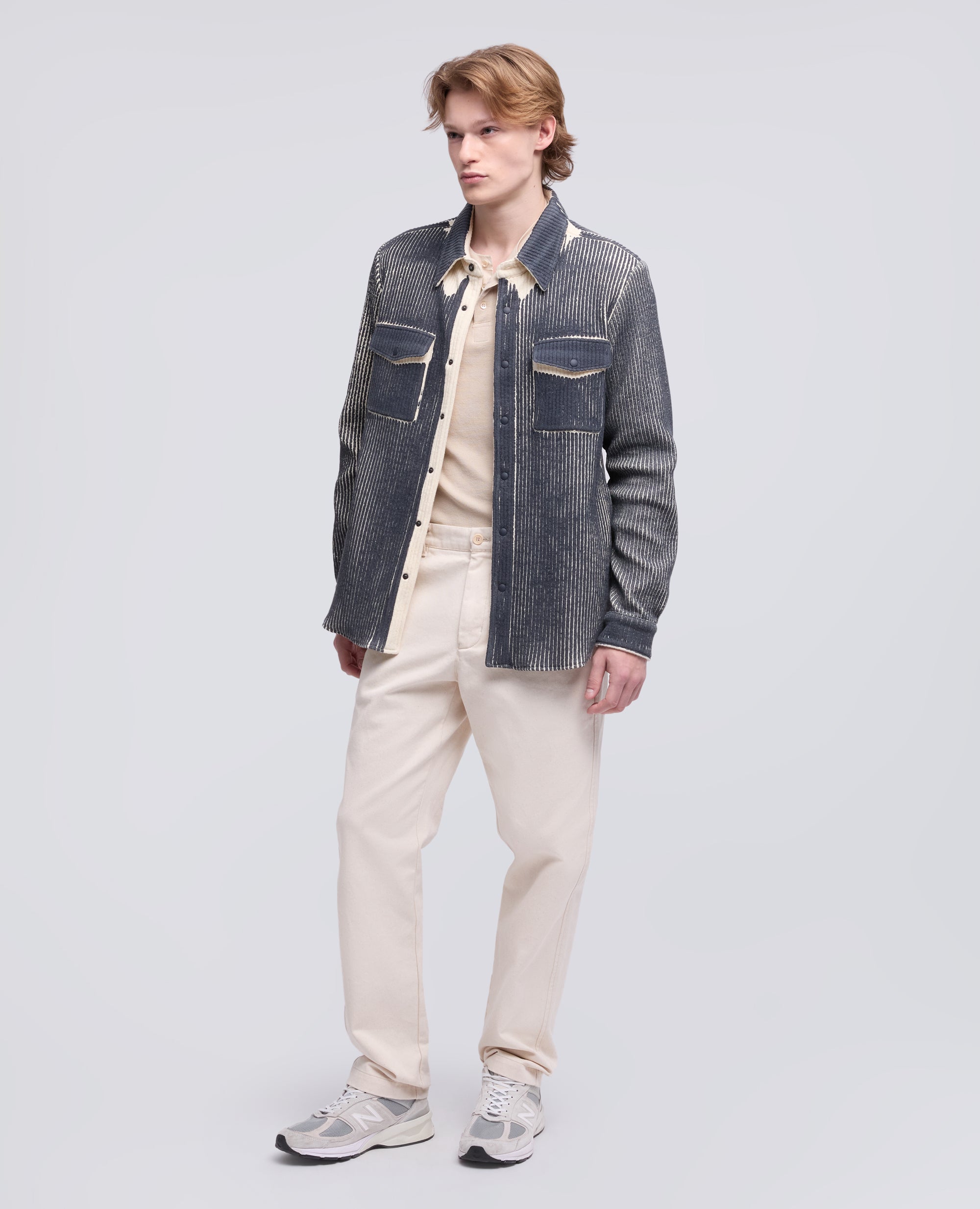 CAMICIA LIMITED EDITION NABA X ASPESI A COSTE IN MISTO LANA E CASHMERE PLACCATO-NATURALE-NATURAL-NATURAL-NATURLICH-NATUREL