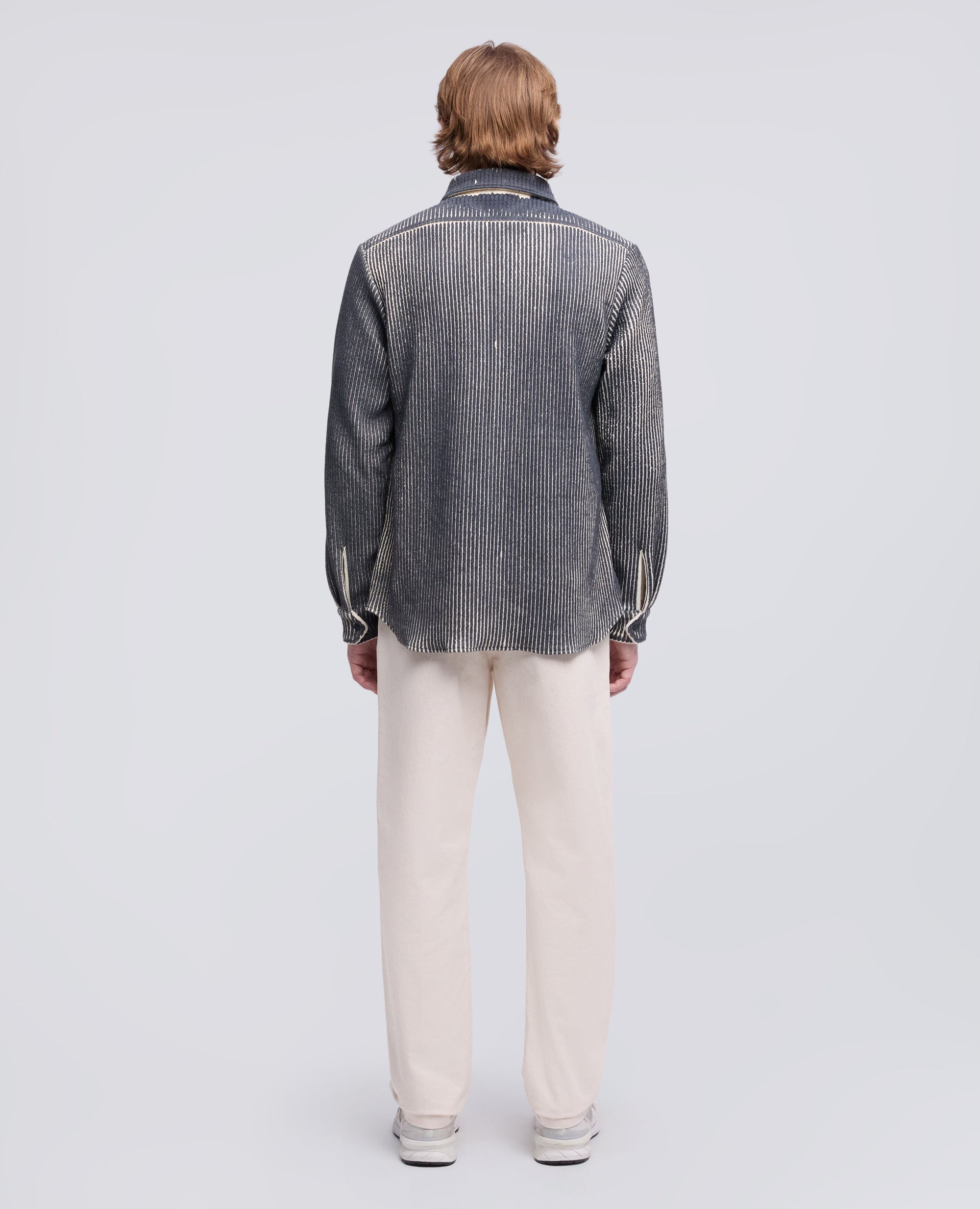 CAMICIA LIMITED EDITION NABA X ASPESI A COSTE IN MISTO LANA E CASHMERE PLACCATO-NATURALE-NATURAL-NATURAL-NATURLICH-NATUREL