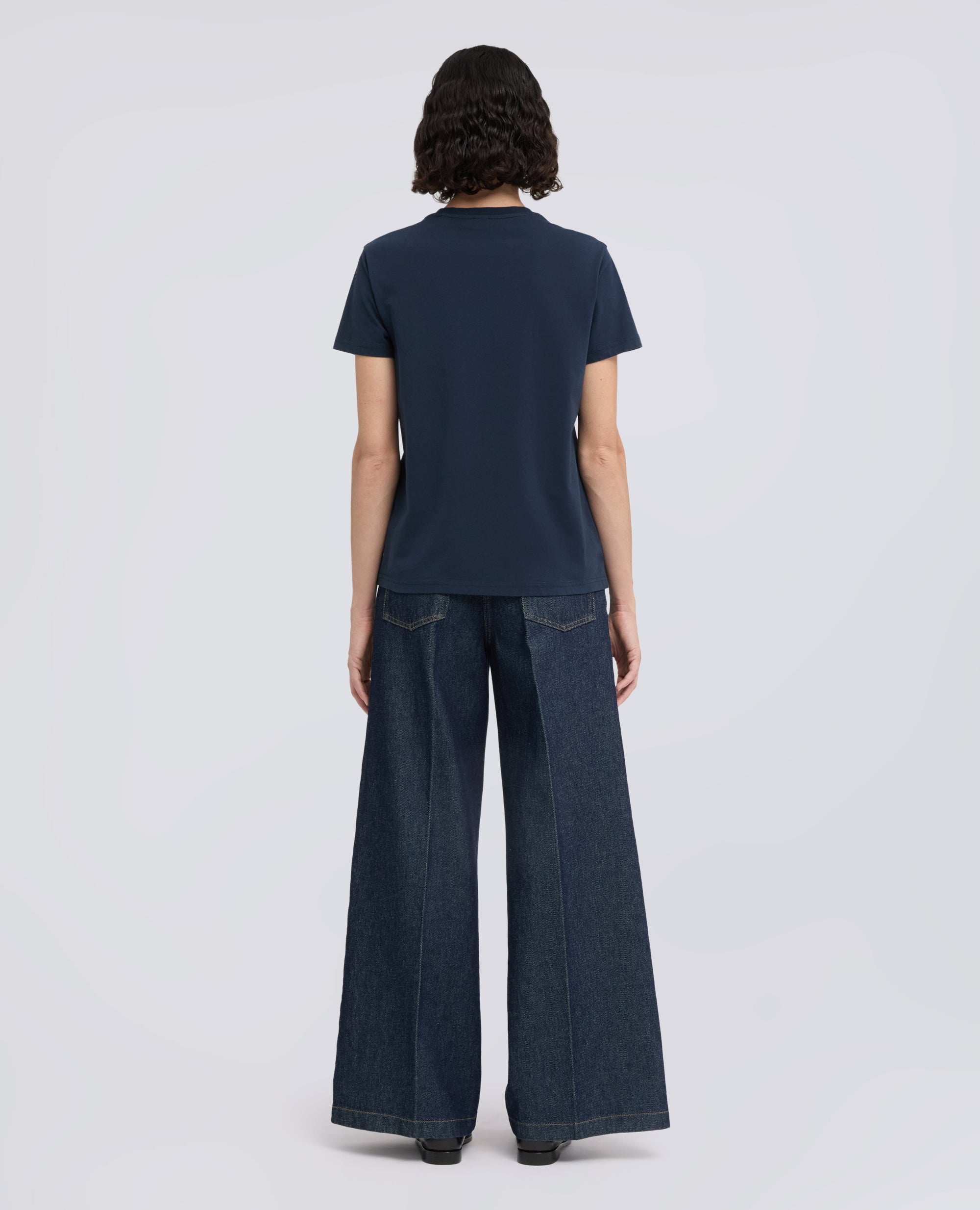 T-SHIRT IN JERSEY DI COTONE CON STAMPA -NEVICAVA- - NAVY - ASPESI