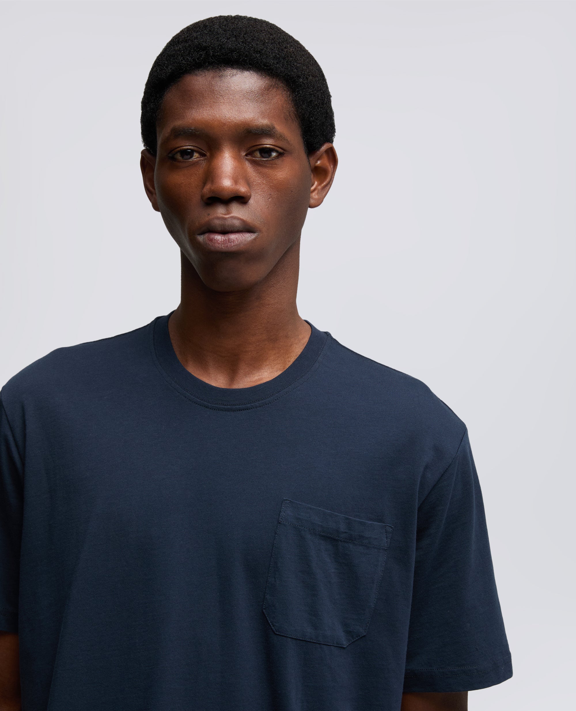 T-SHIRT IN JERSEY DI COTONE-NAVY-NAVY-AZUL MARINO-NAVY-NAVY