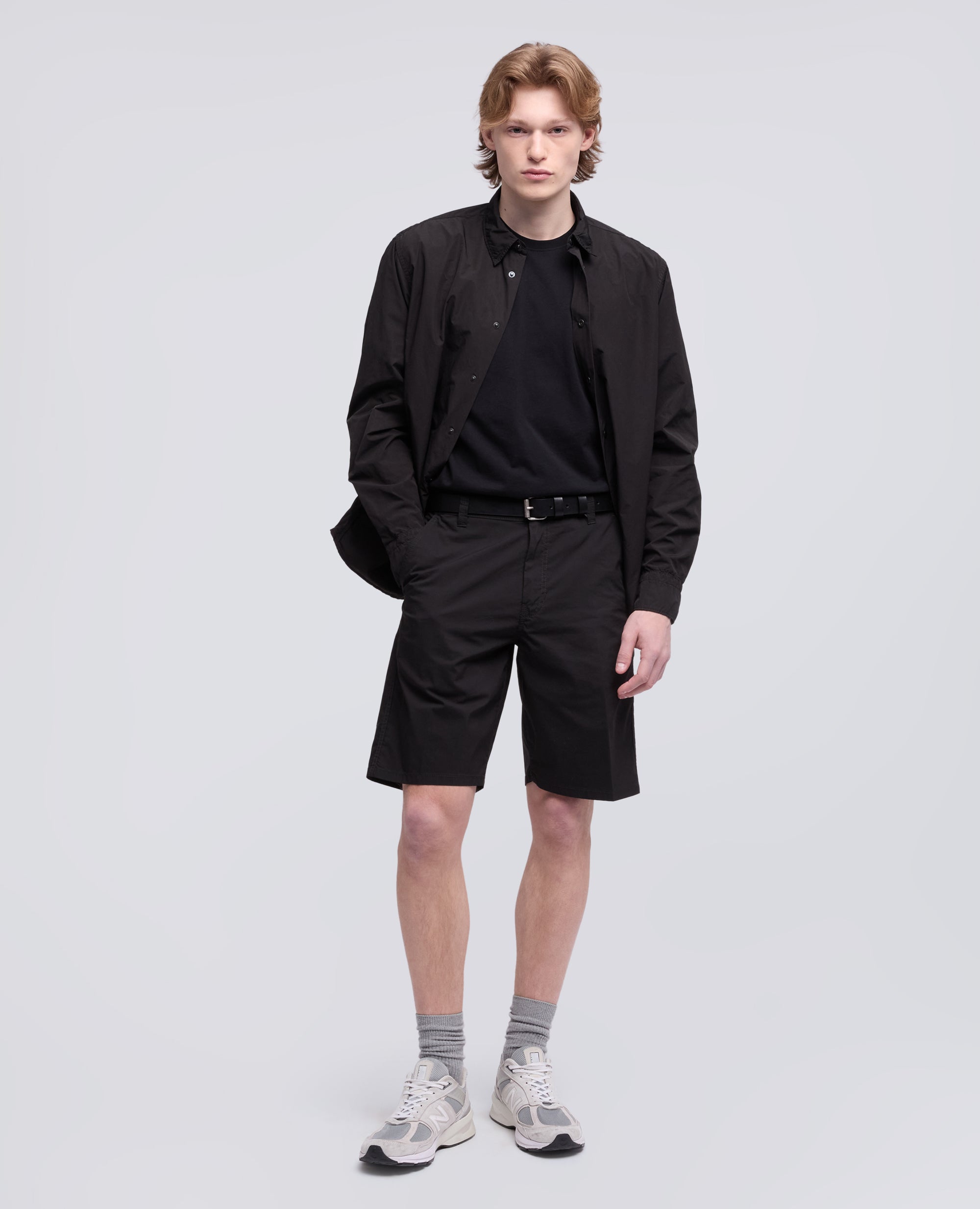 T-SHIRT IN JERSEY DI COTONE-NERO-BLACK-NEGRO-SCHWARZ-NOIR