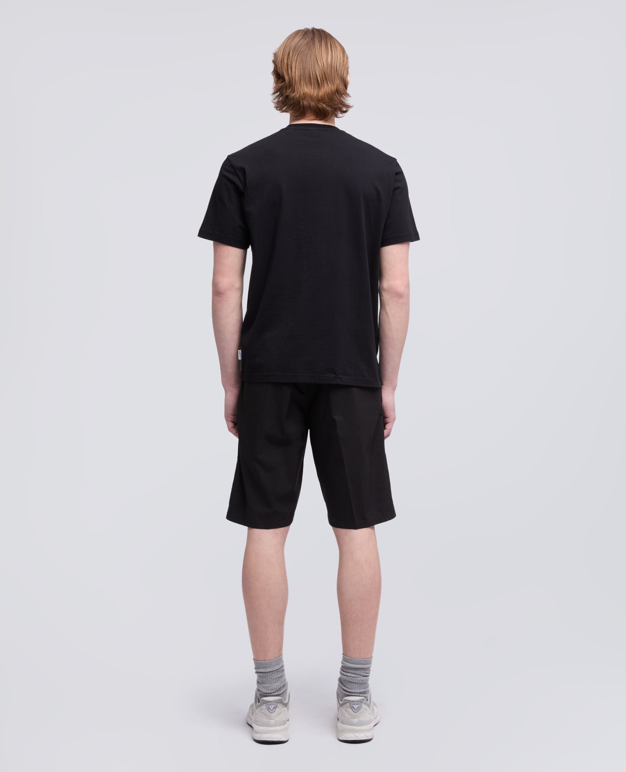 T-SHIRT IN JERSEY DI COTONE-NERO-BLACK-NEGRO-SCHWARZ-NOIR