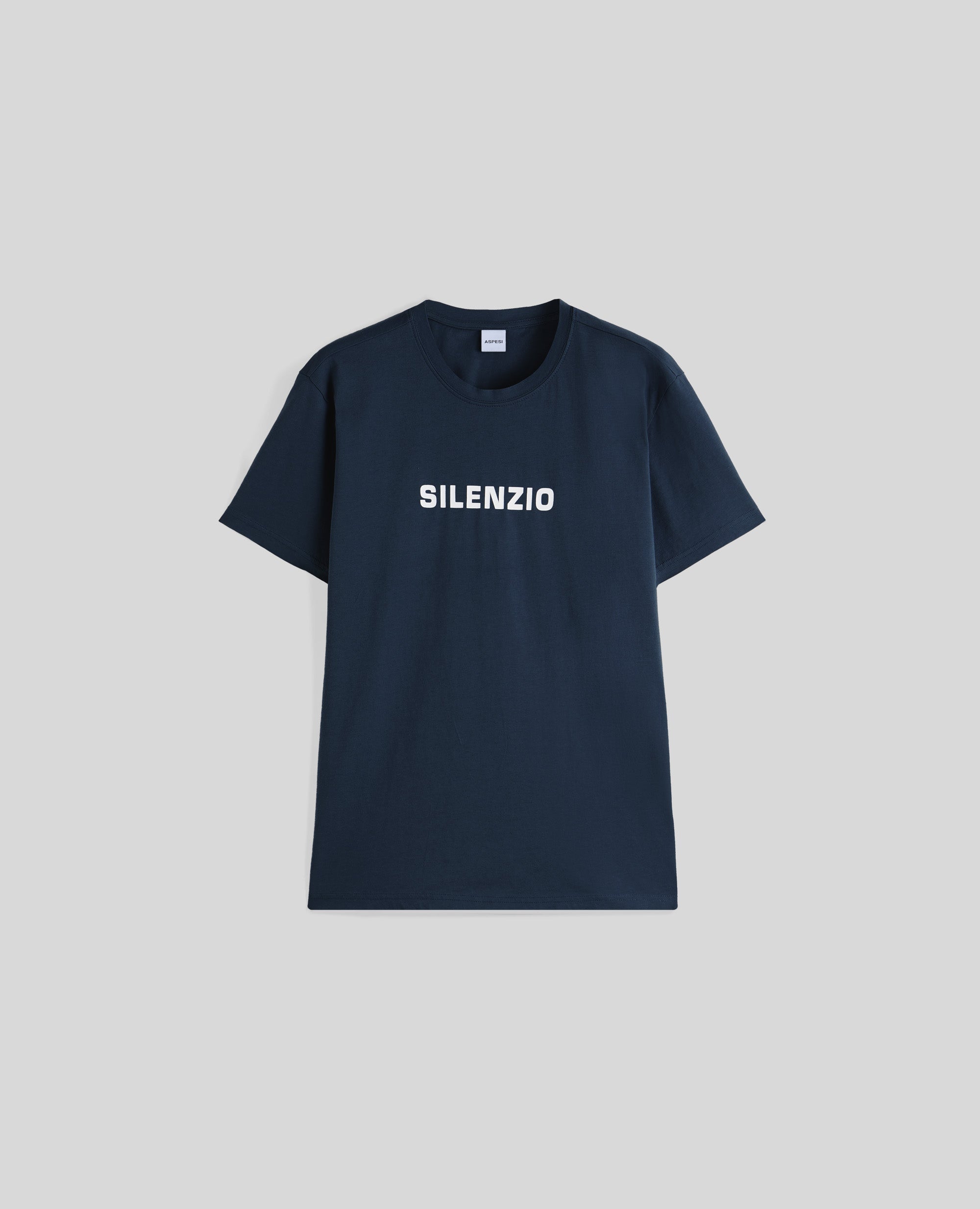 T-SHIRT IN JERSEY DI COTONE CON STAMPA-NAVY-NAVY-AZUL MARINO-NAVY-NAVY