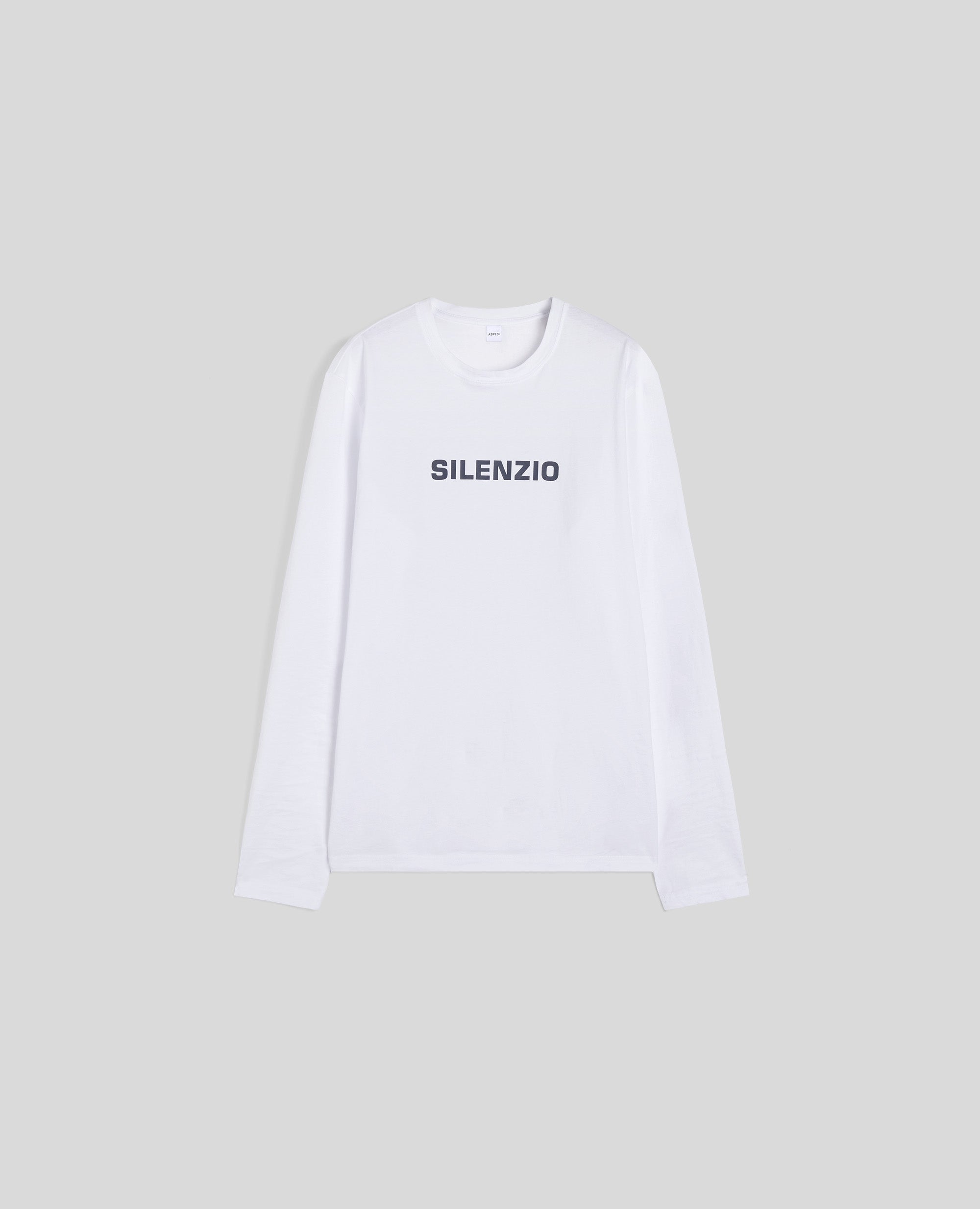 T-SHIRT A MANICHE LUNGHE SILENZIO-BIANCO-WHITE-BLANCO-WEISS-BLANC