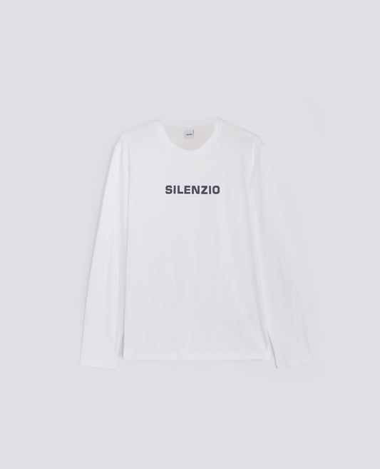 T-SHIRT A MANICHE LUNGHE SILENZIO-BIANCO-WHITE-BLANCO-WEISS-BLANC