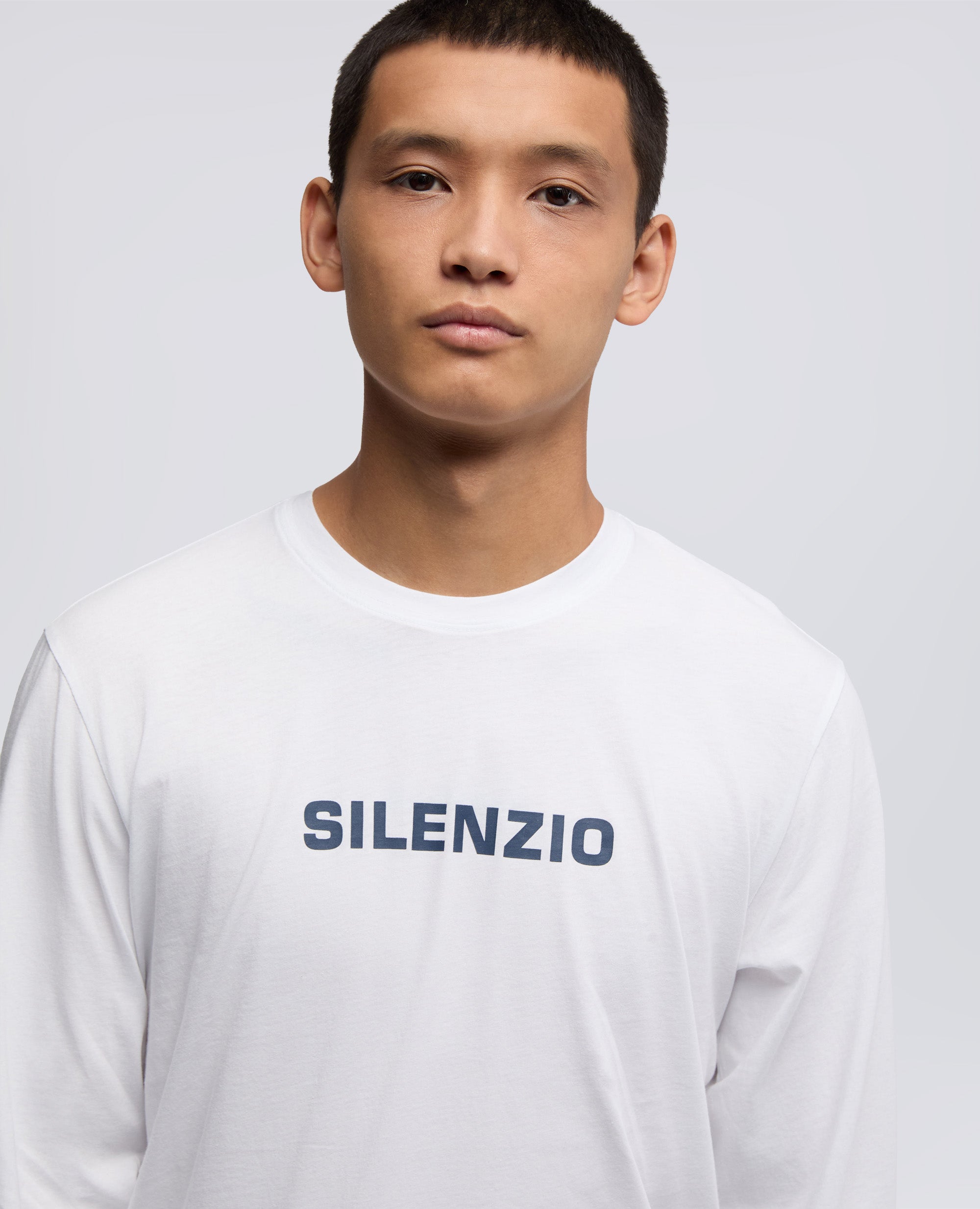 T-SHIRT A MANICHE LUNGHE SILENZIO-BIANCO-WHITE-BLANCO-WEISS-BLANC