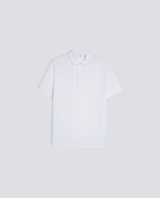 POLO IN JERSEY DI COTONE-BIANCO-WHITE-BLANCO-WEISS-BLANC