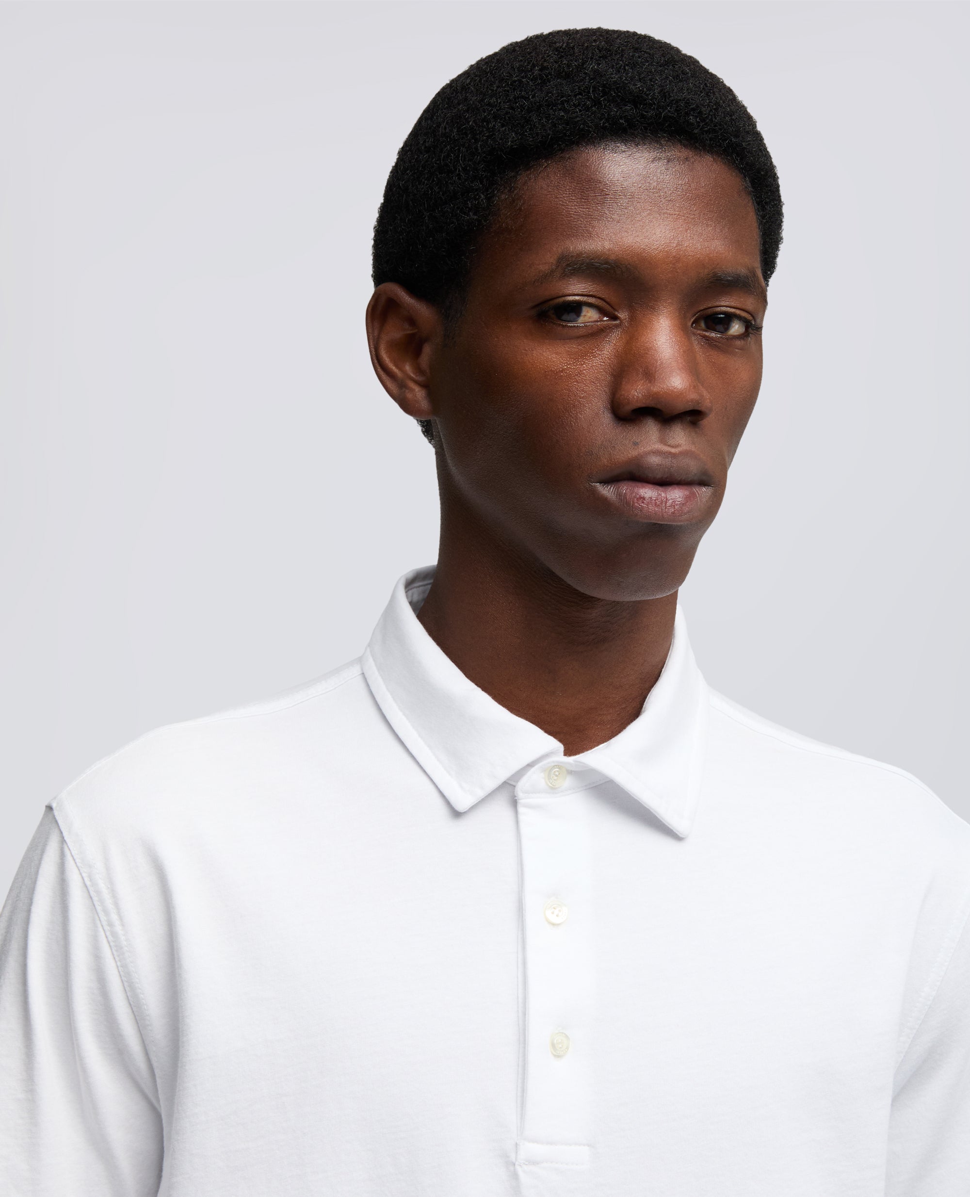 POLO IN JERSEY DI COTONE-BIANCO-WHITE-BLANCO-WEISS-BLANC