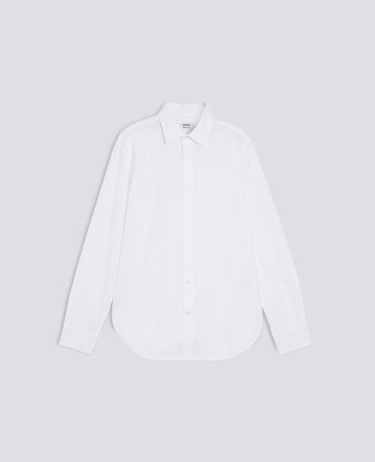 CAMICIA CLASSICA IN CHAMBRAY INDIANO-BIANCO-WHITE-BLANCO-WEISS-BLANC