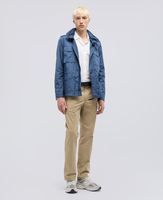 CAMICIA CLASSICA IN CHAMBRAY INDIANO-BIANCO-WHITE-BLANCO-WEISS-BLANC