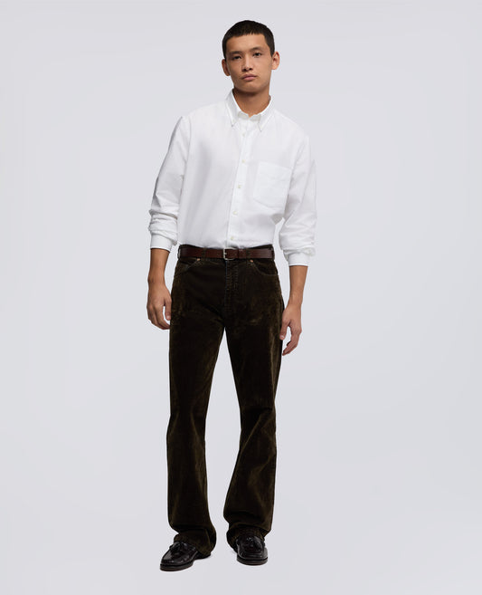 CAMICIA IN COTONE OXFORD CON COLLO BUTTON DOWN-BIANCO-WHITE-BLANCO-WEISS-BLANC