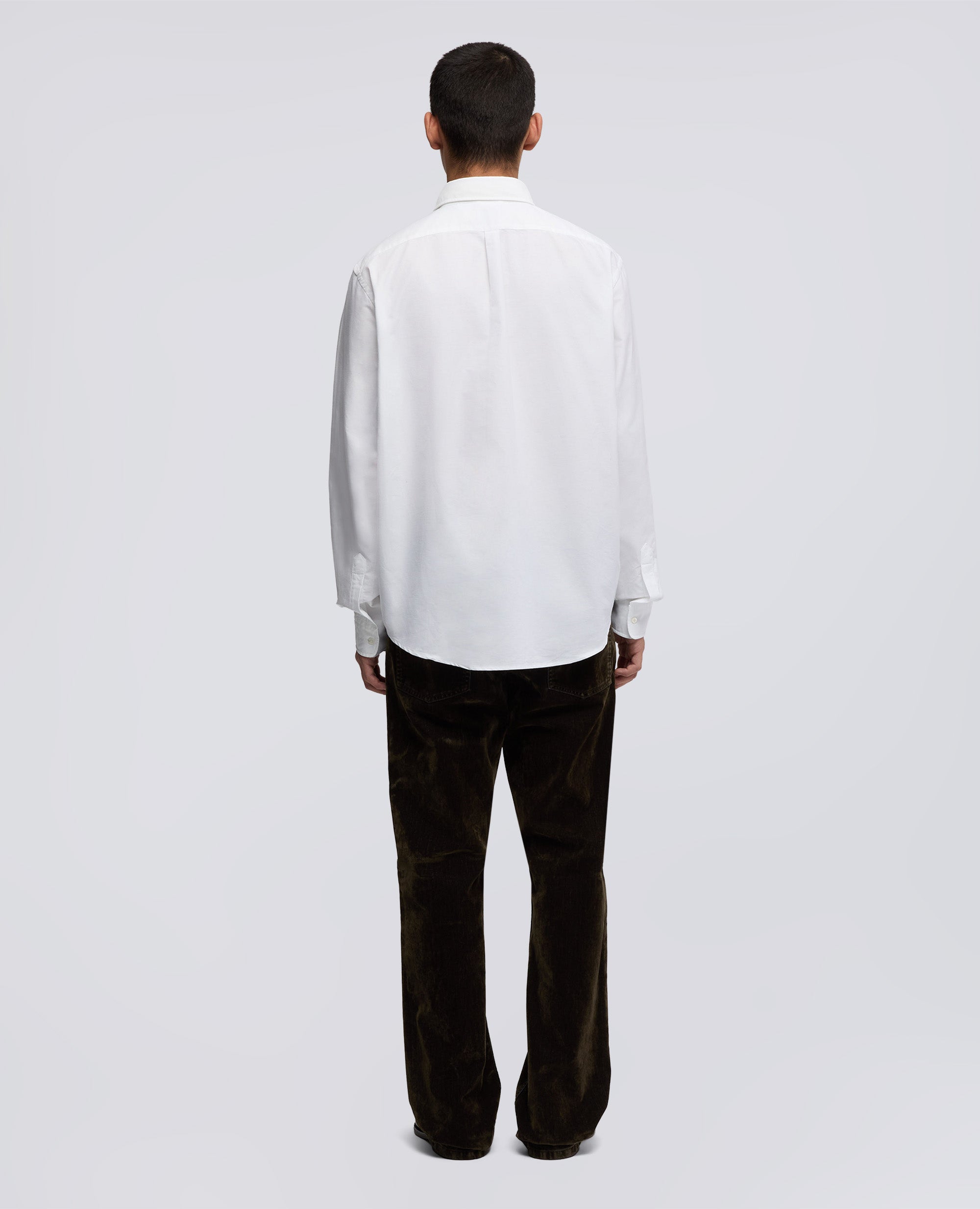 CAMICIA IN COTONE OXFORD CON COLLO BUTTON DOWN-BIANCO-WHITE-BLANCO-WEISS-BLANC