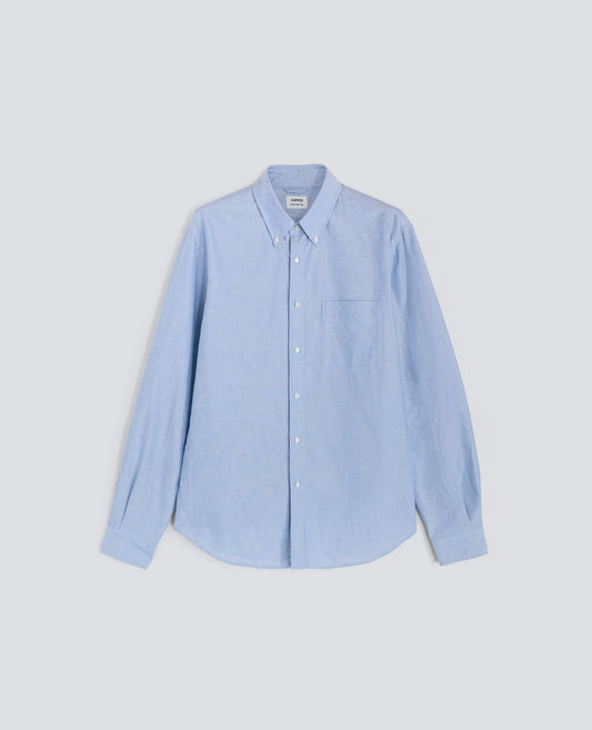 CAMICIA IN COTONE OXFORD CON COLLO BUTTON DOWN-AZZURRO-SKY BLUE-AZUL CLARO-HIMMELBLAU-BLEU CIEL