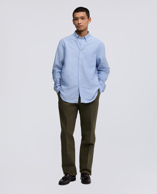 CAMICIA IN COTONE OXFORD CON COLLO BUTTON DOWN-AZZURRO-SKY BLUE-AZUL CLARO-HIMMELBLAU-BLEU CIEL