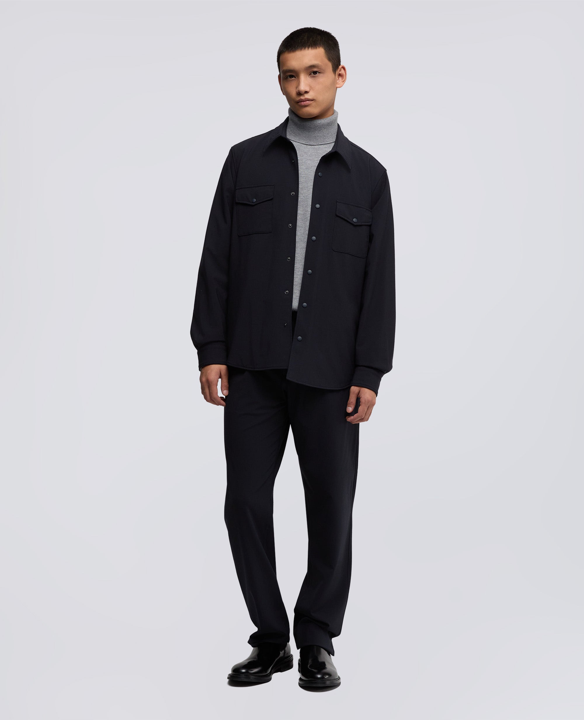 OVERSHIRT IN FLANELLA IMBOTTITA-NAVY-NAVY-AZUL MARINO-NAVY-NAVY