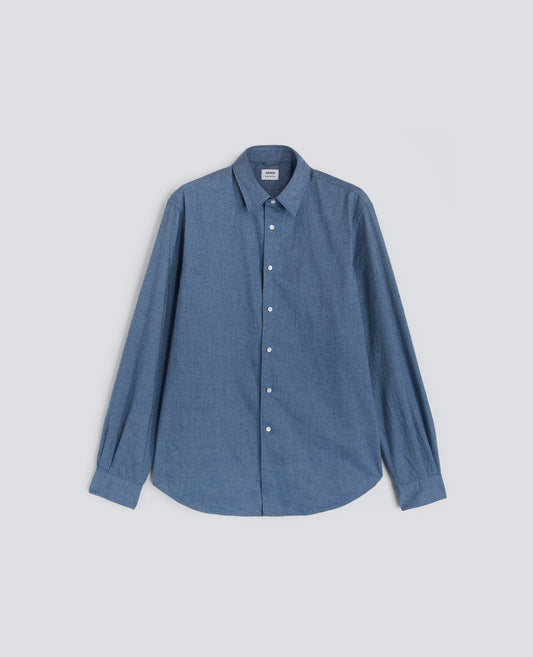 CAMICIA COMMA IN FLANELLA-AZZURRO-SKY BLUE-AZUL CLARO-HIMMELBLAU-BLEU CIEL